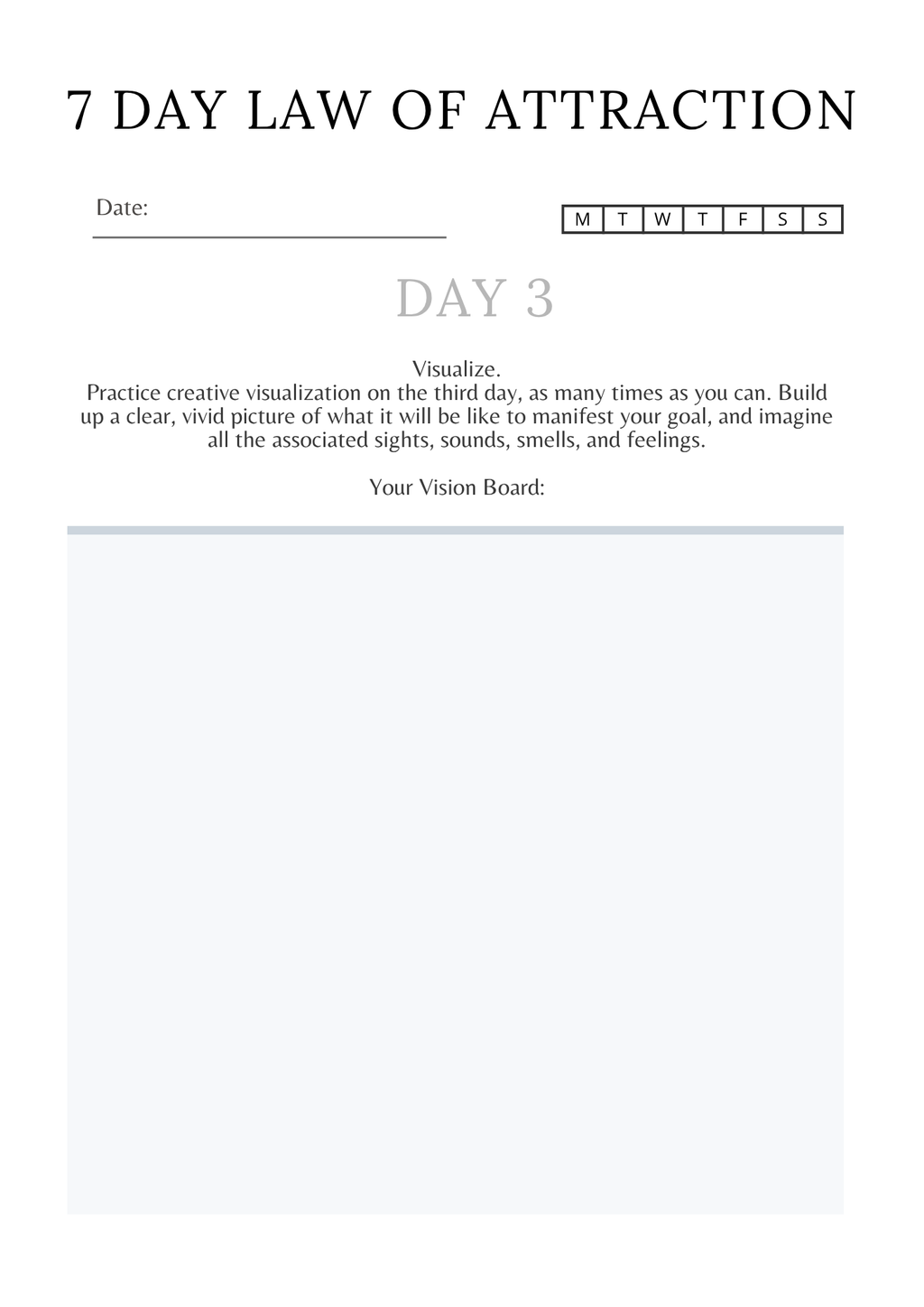 Law of Attraction Mastery Planner