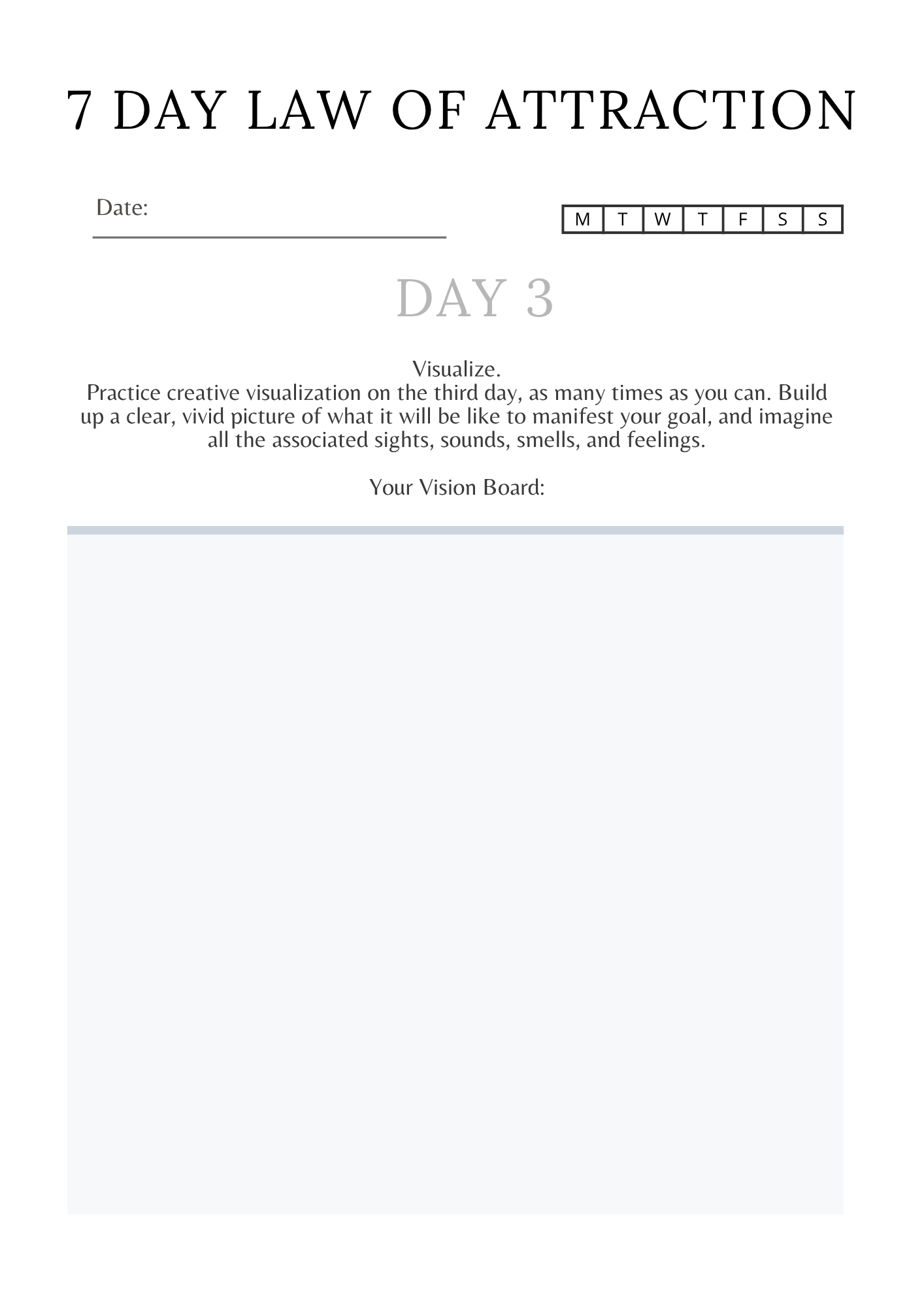 Law of Attraction Mastery Planner