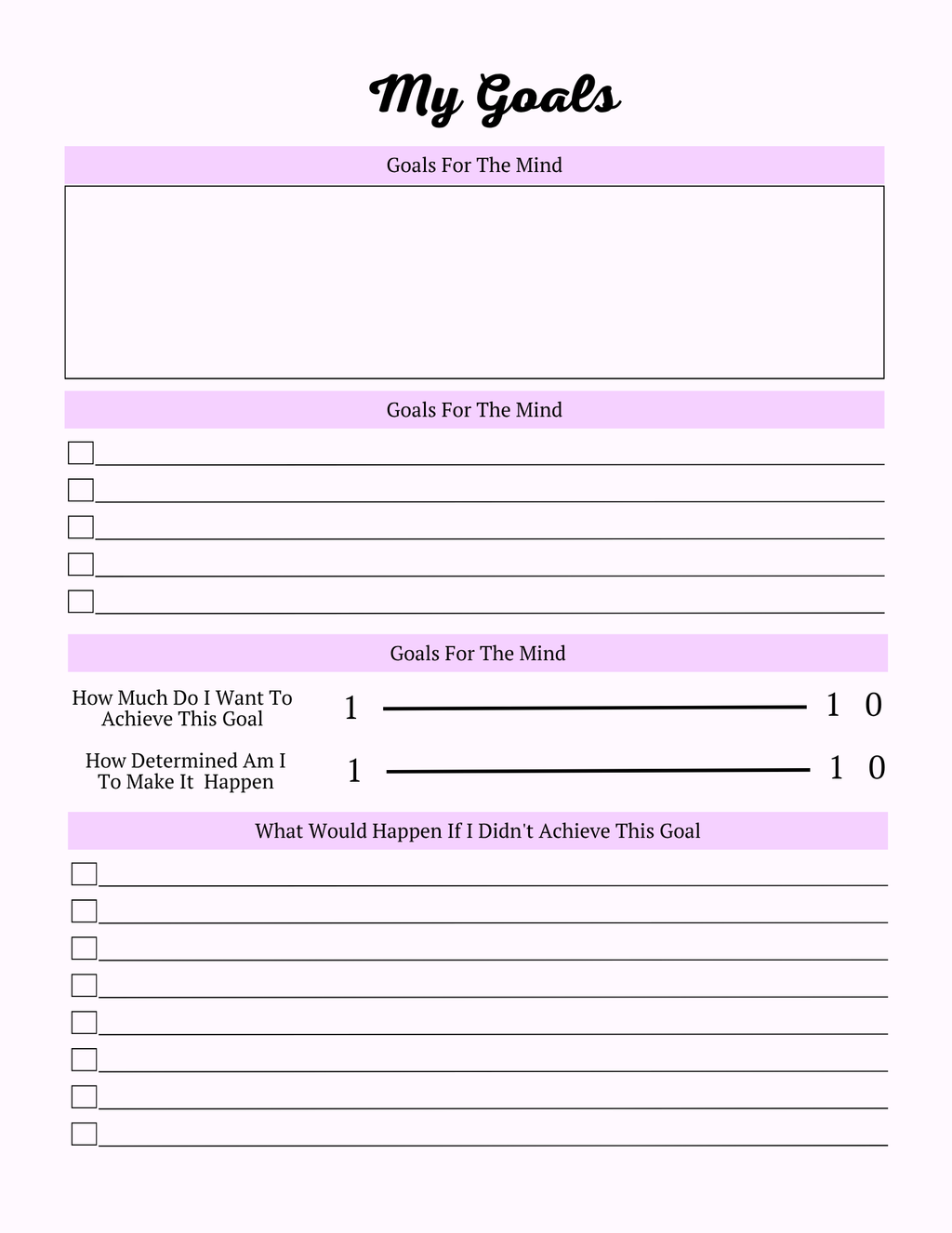 Colorful Self Care Planner