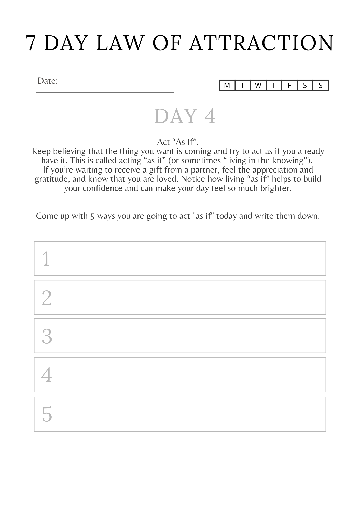 Law of Attraction Mastery Planner