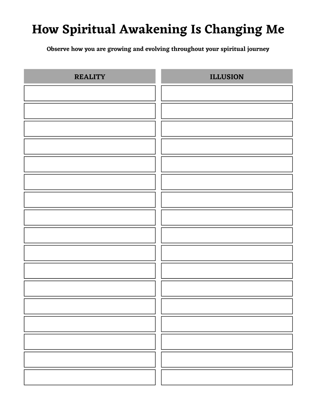 Spiritual Awakening Workbook