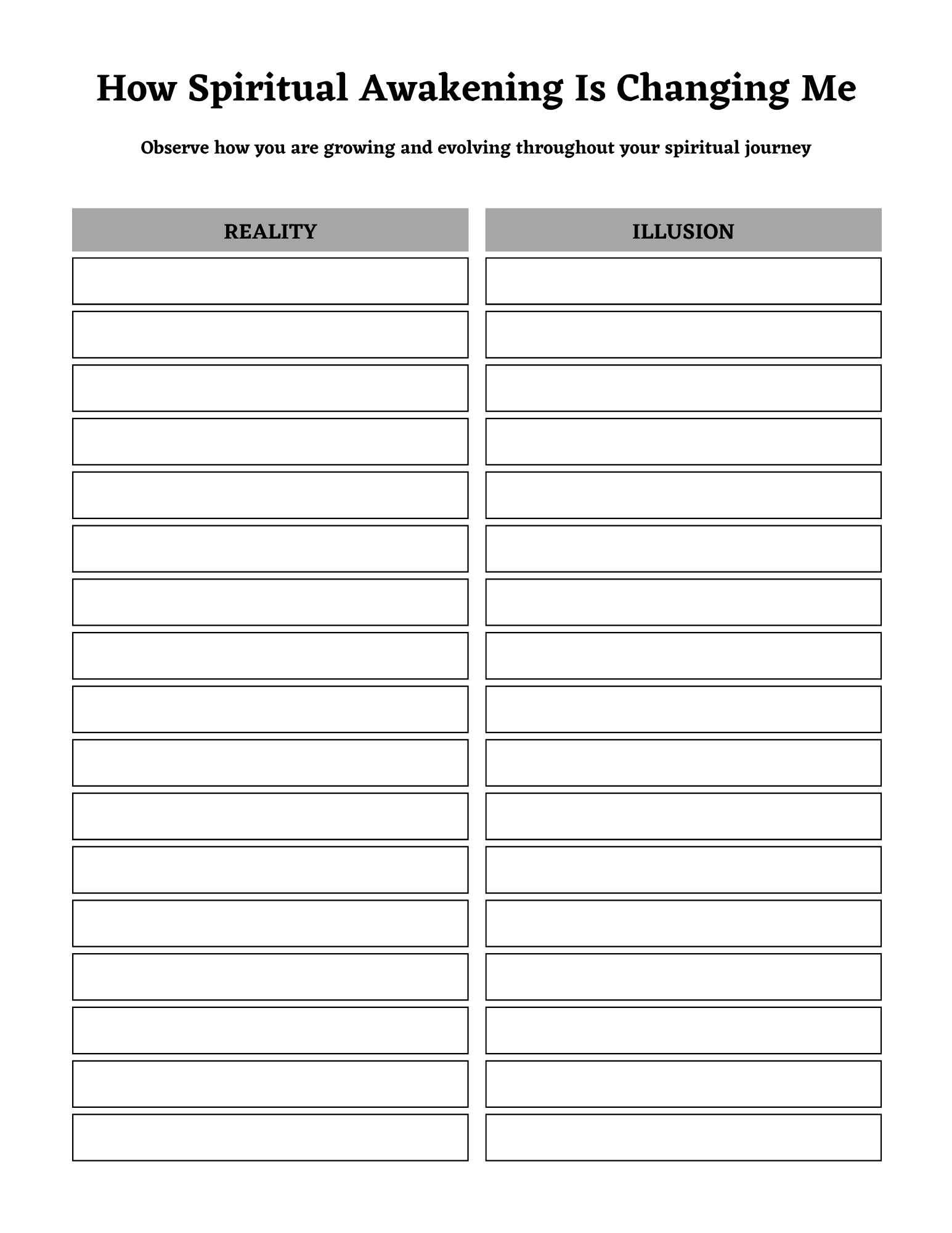 Spiritual Awakening Workbook