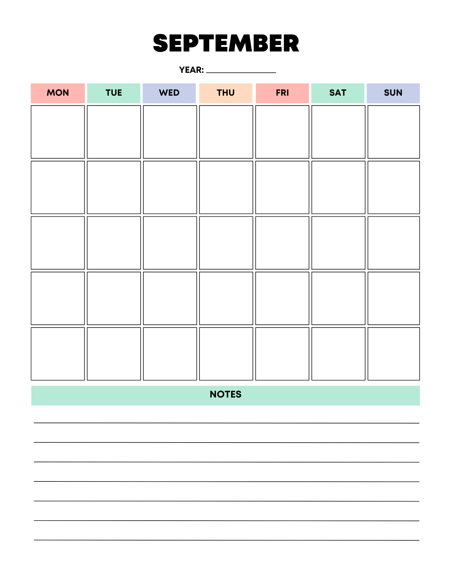 Vibrant Rainbow Budget Planner