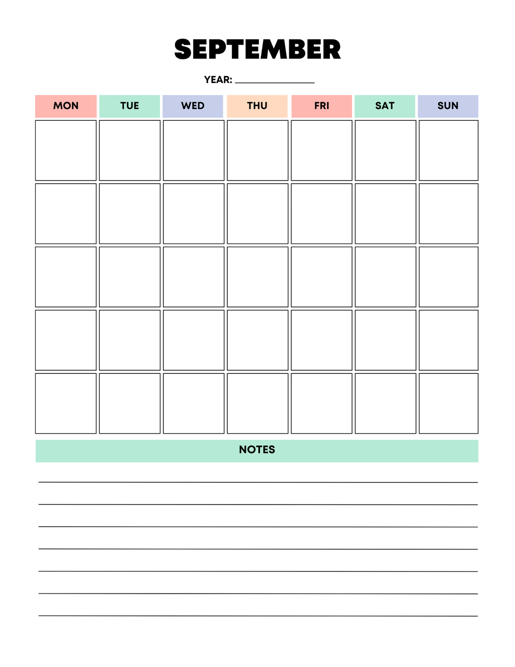 Vibrant Rainbow Budget Planner