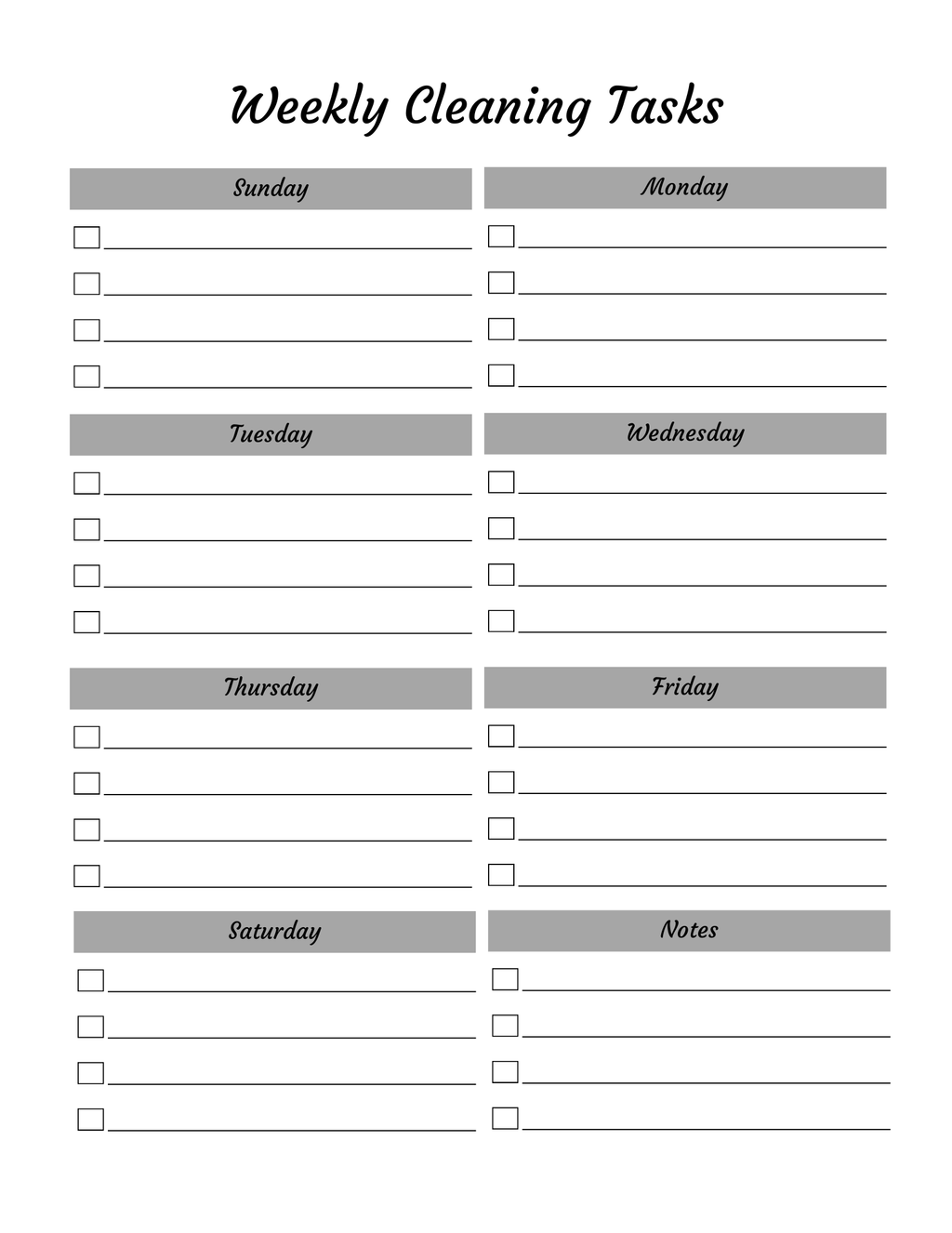 Ultimate Cleaning Planner