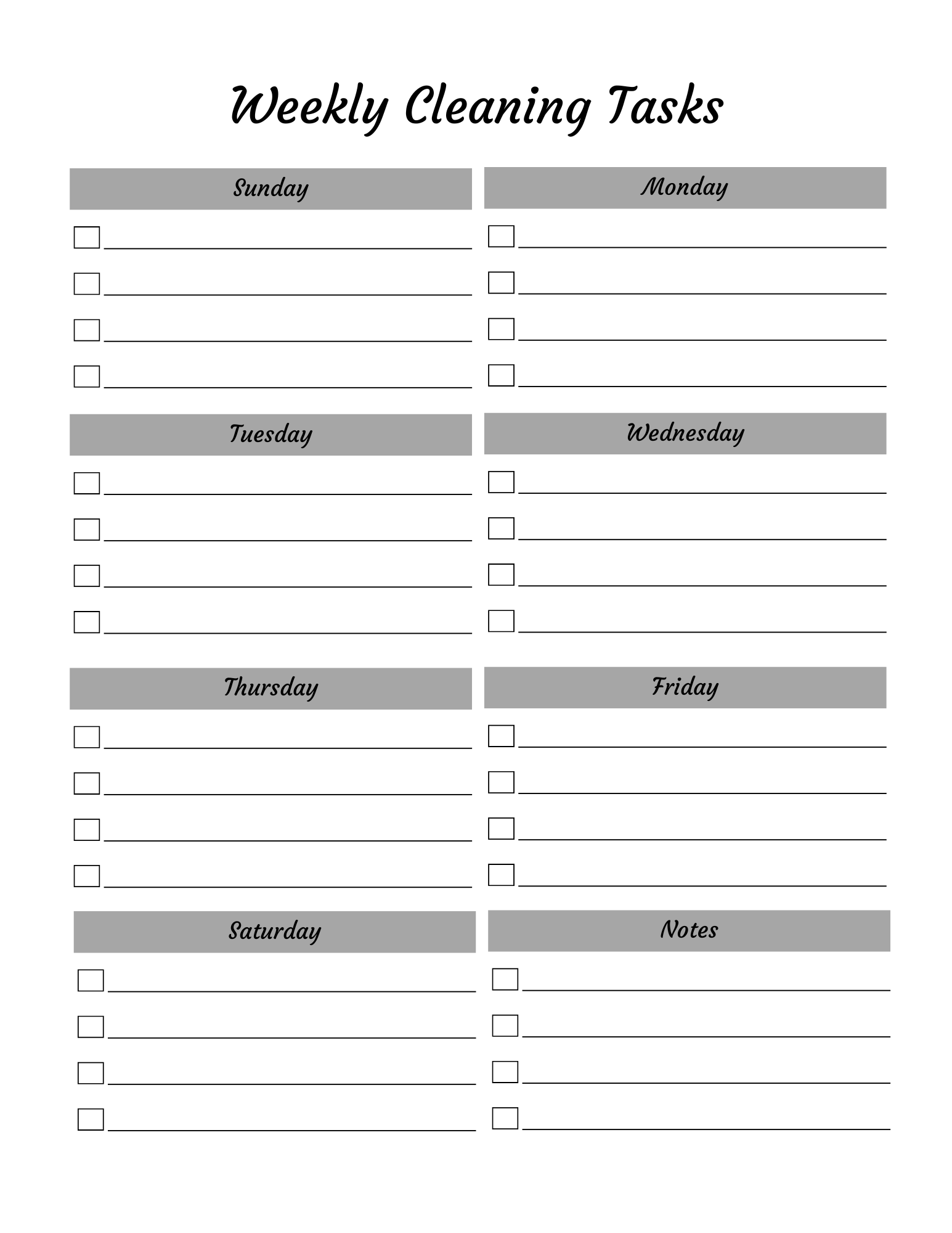 Ultimate Cleaning Planner