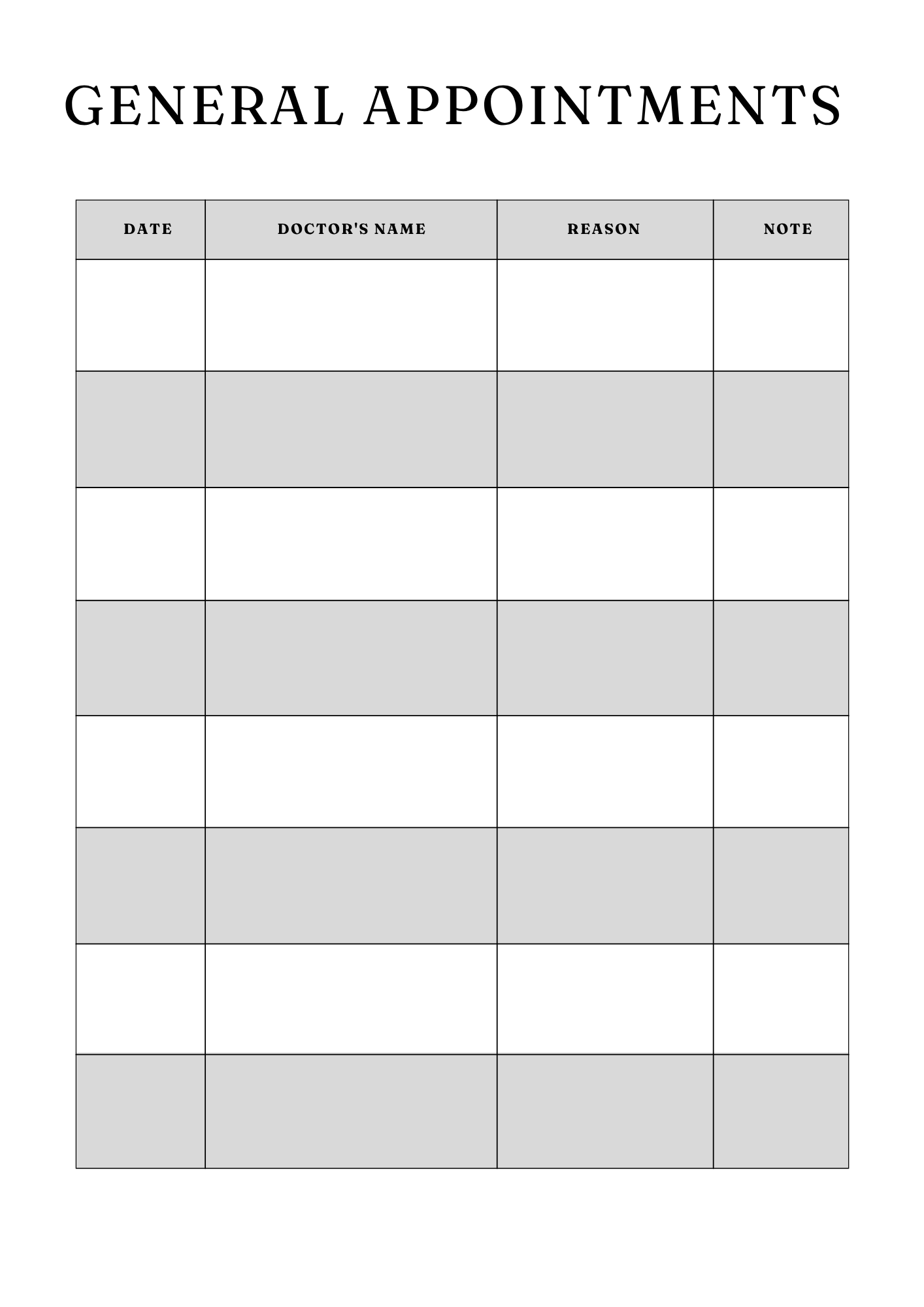 Comprehensive Medical Planner