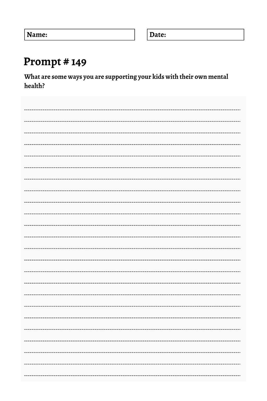 200 Mental Health Journey Prompts