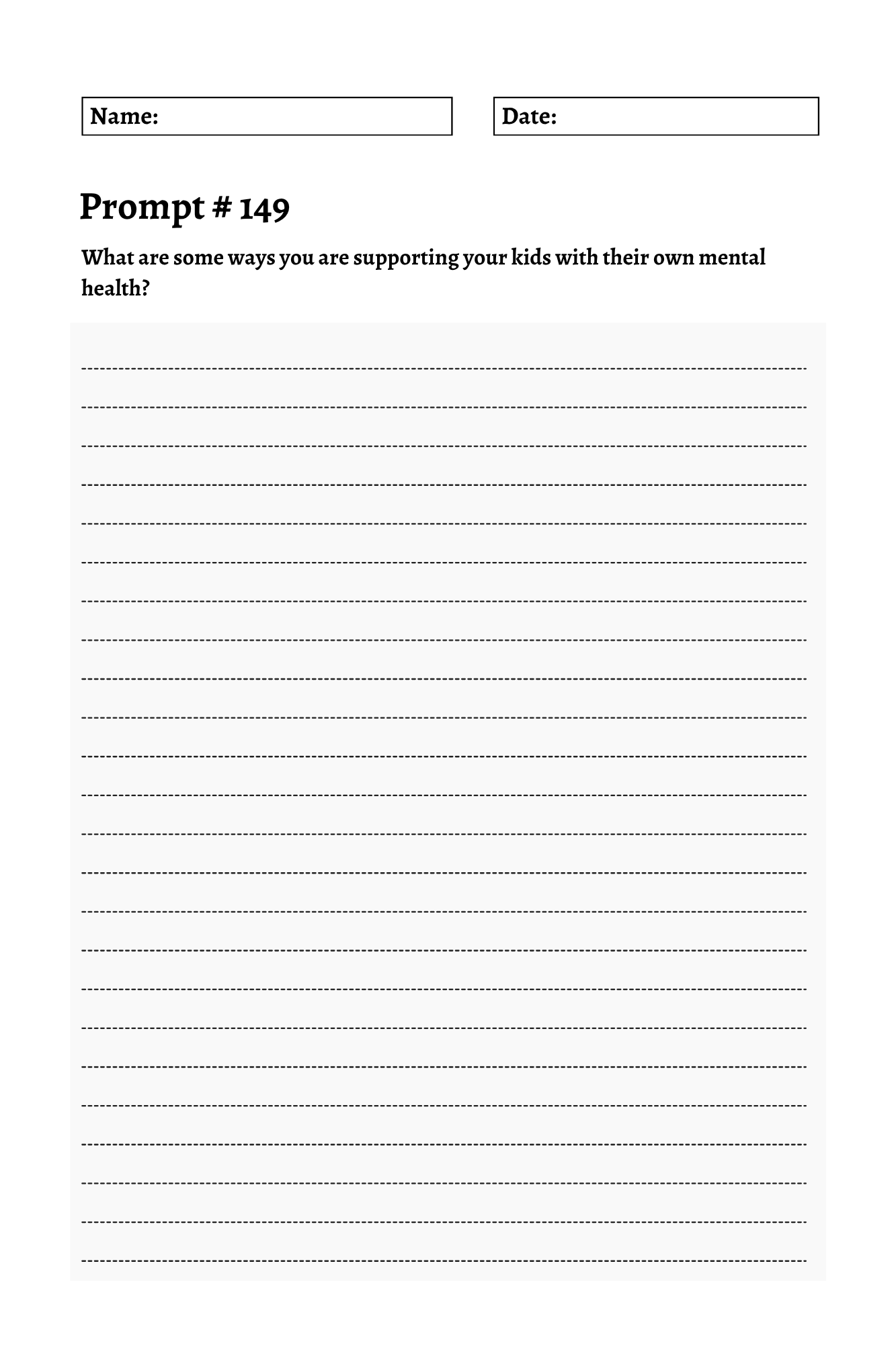 200 Mental Health Journey Prompts