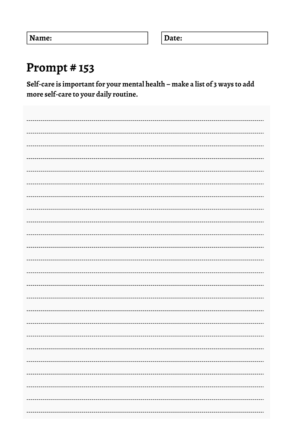 200 Mental Health Journey Prompts