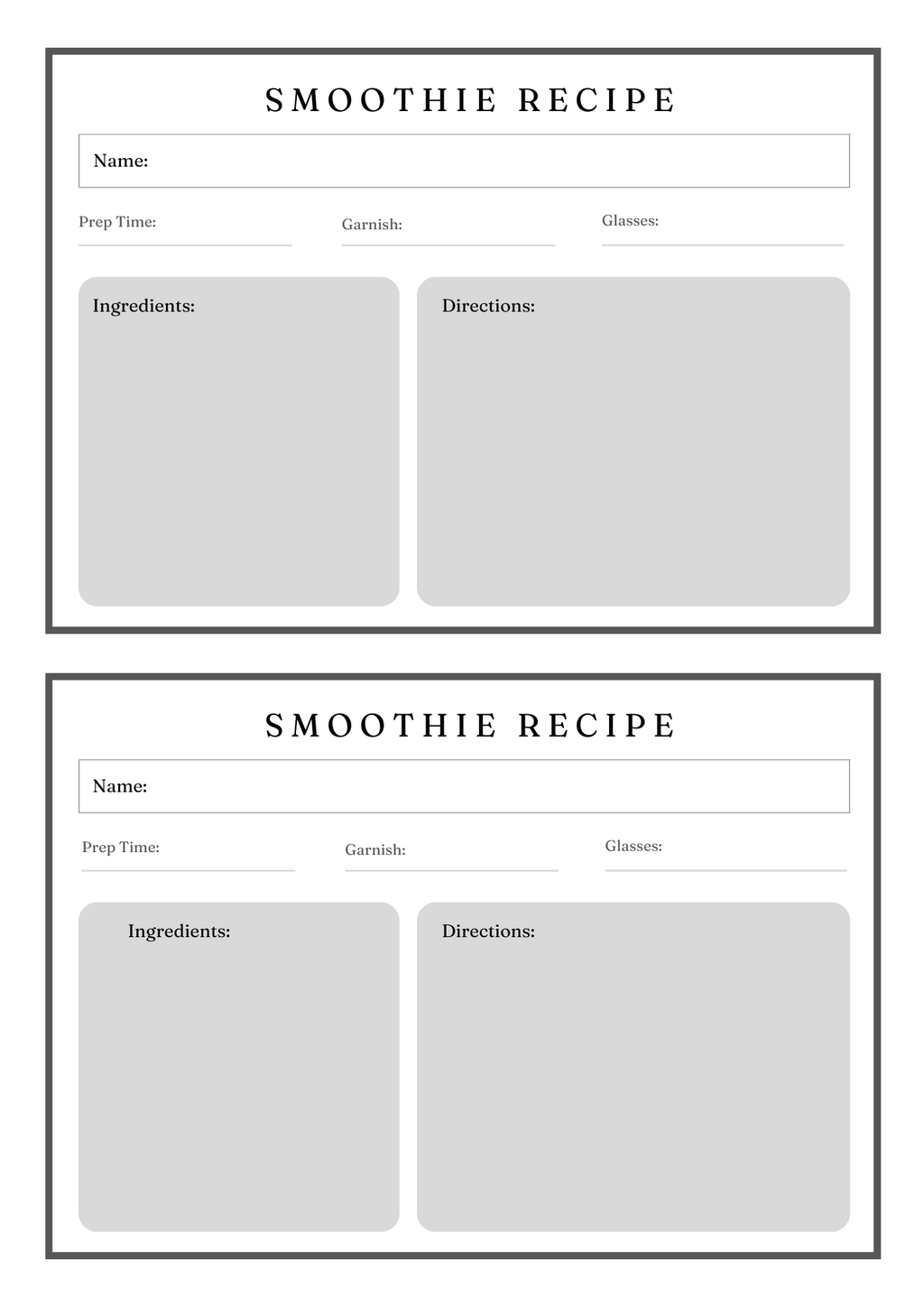 Gourmet Recipe Card Set & Bundle