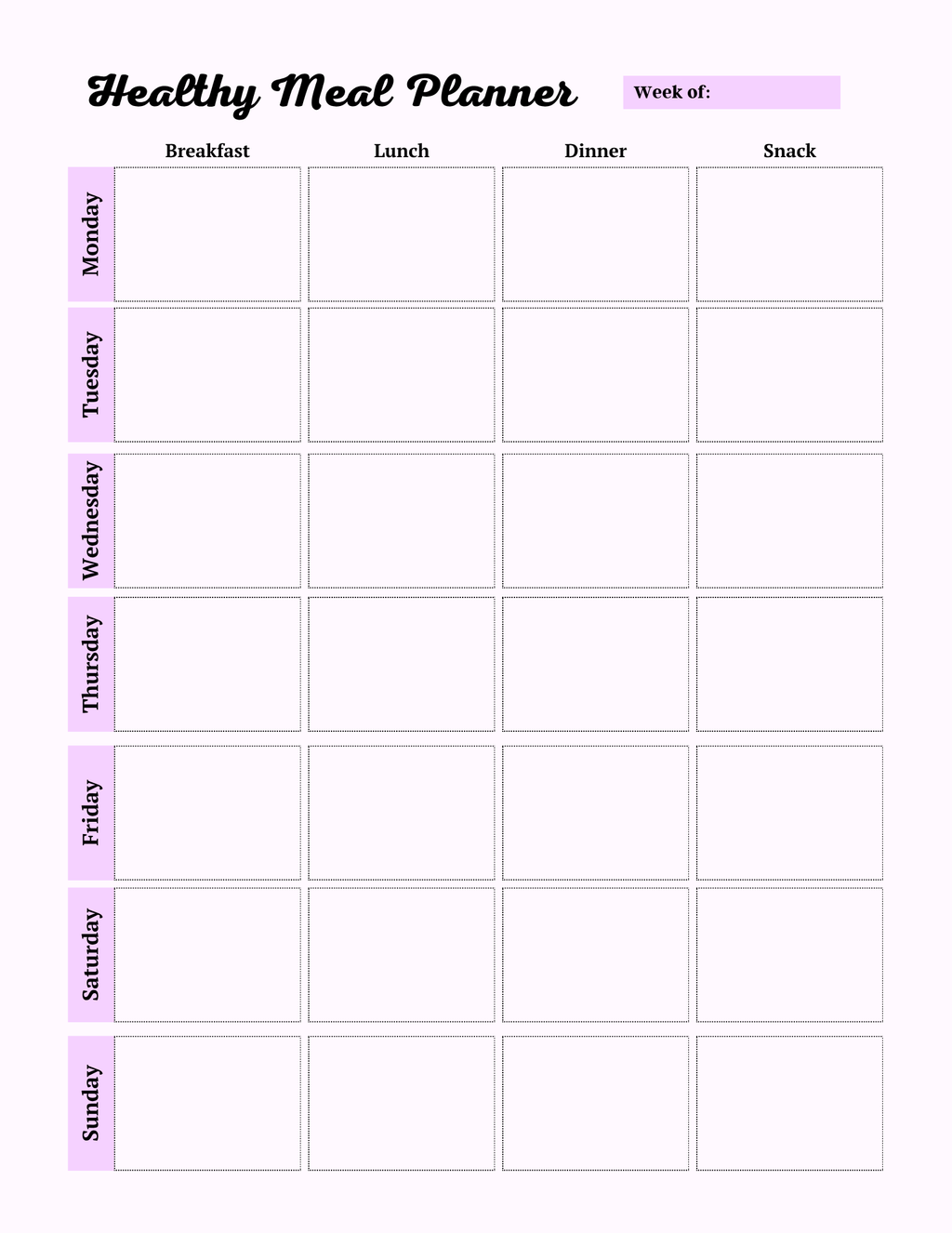 Colorful Self Care Planner