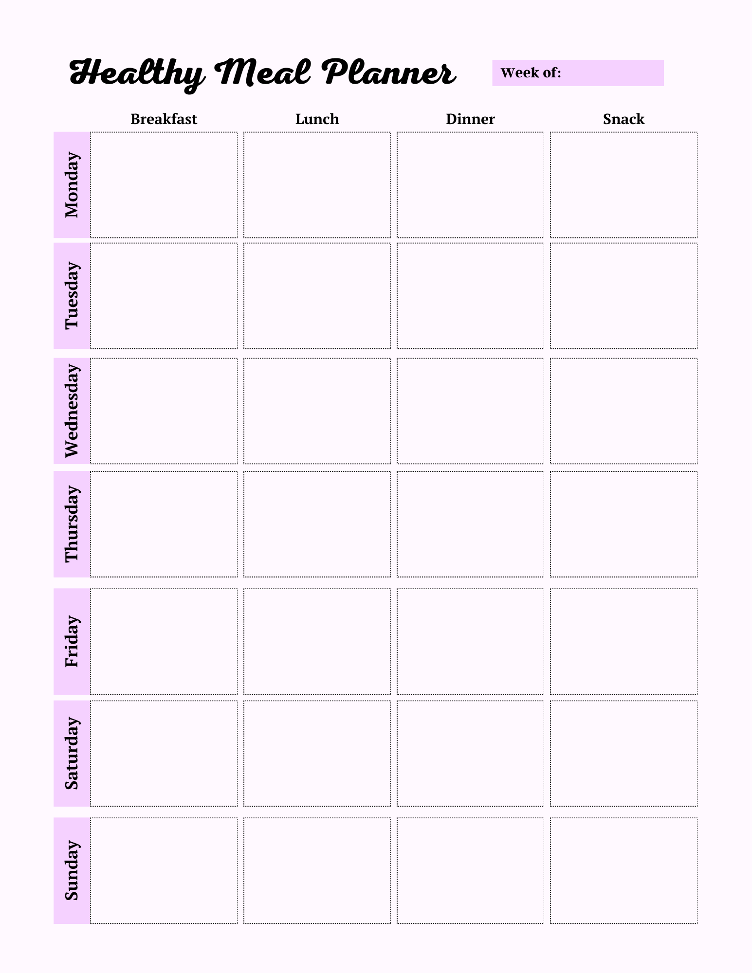 Colorful Self Care Planner