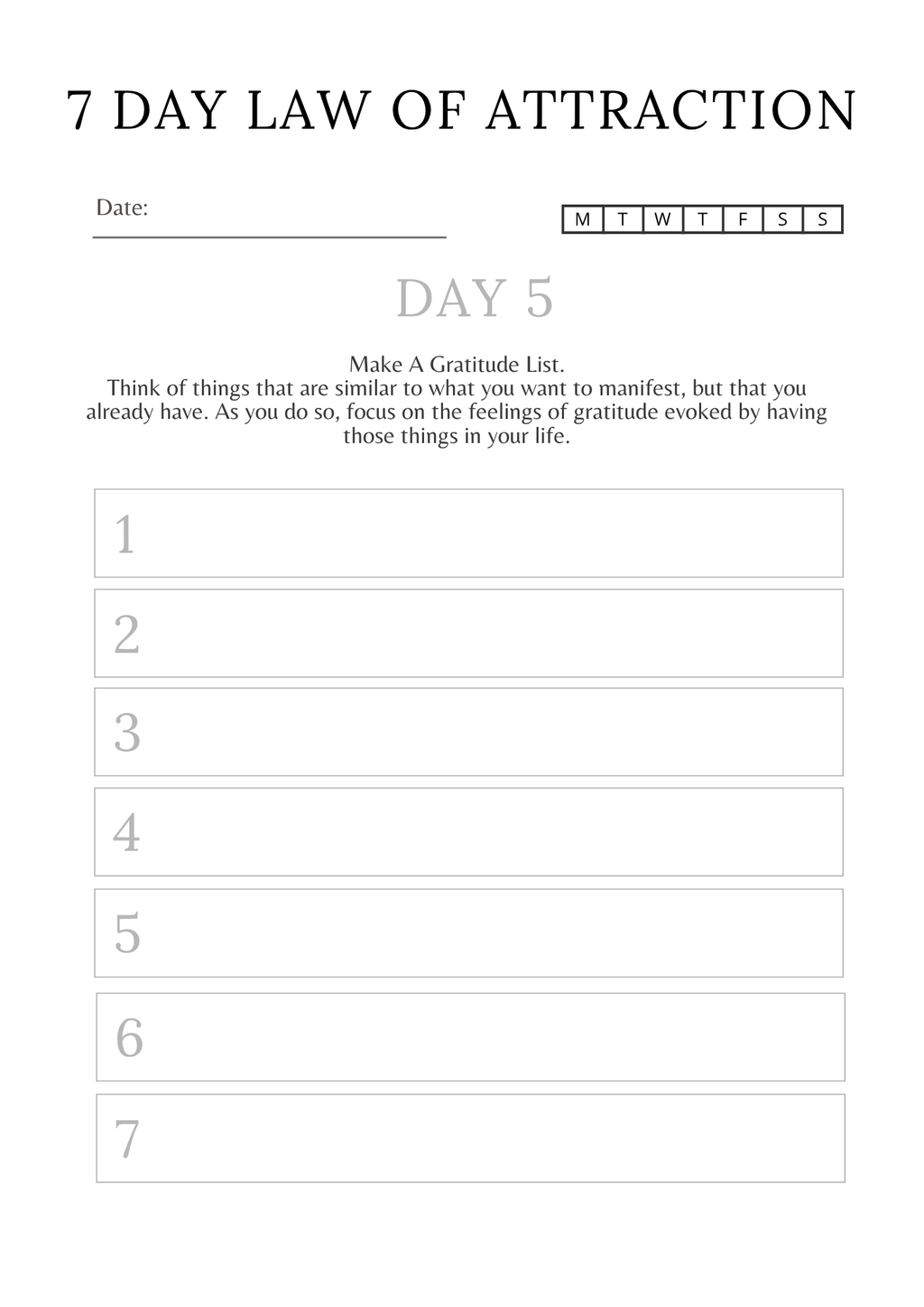 Law of Attraction Mastery Planner