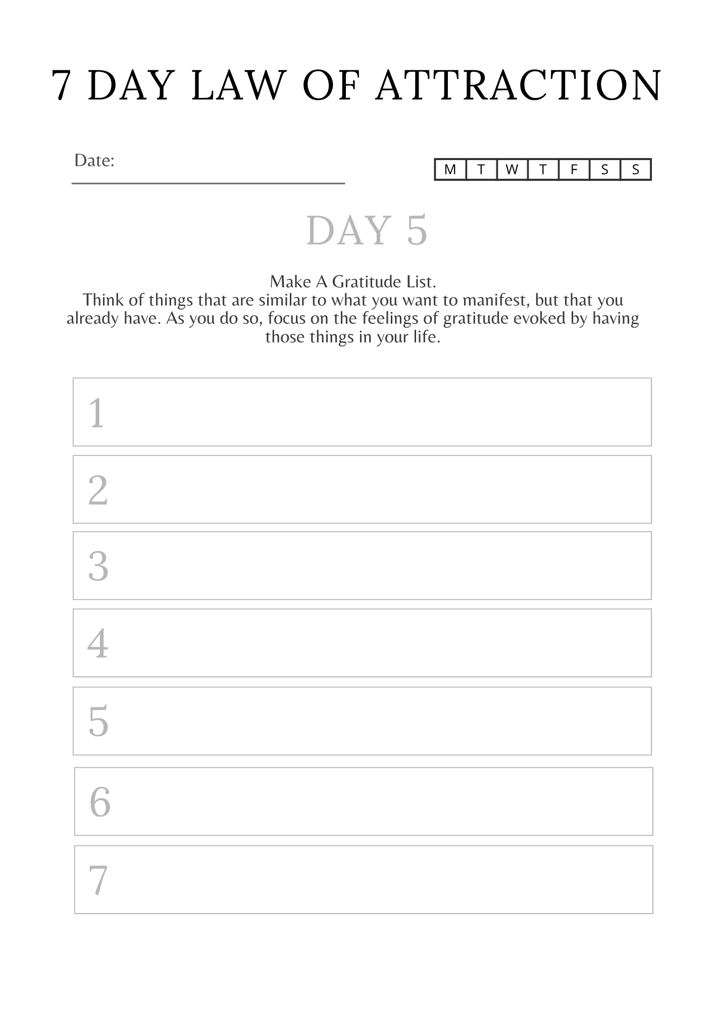 Law of Attraction Mastery Planner