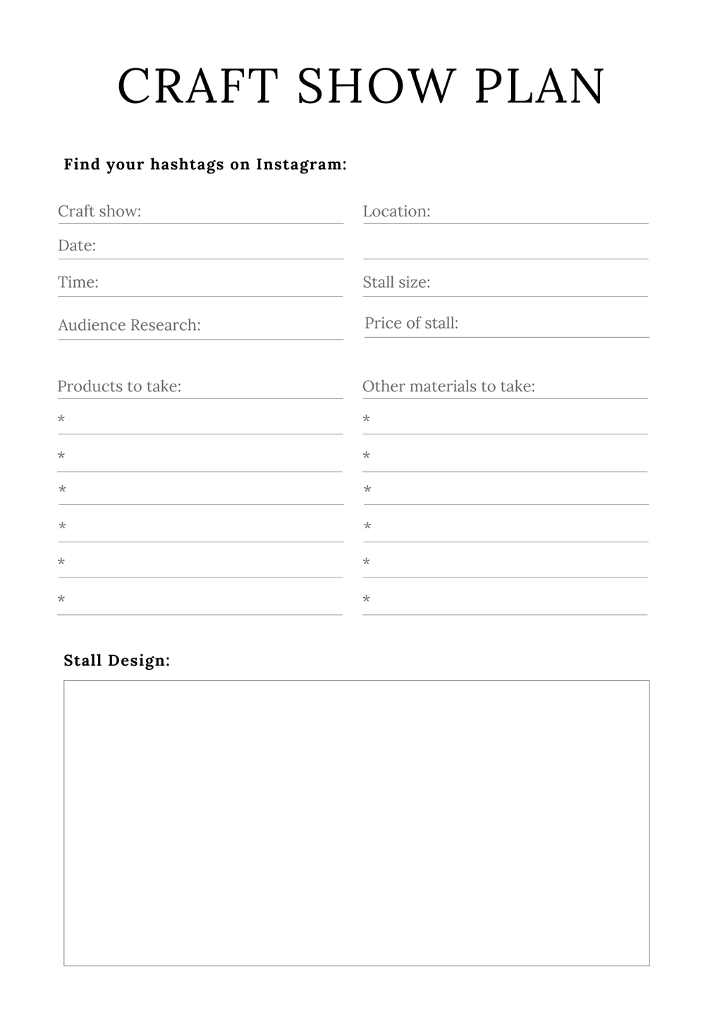 Handmade Business Planner