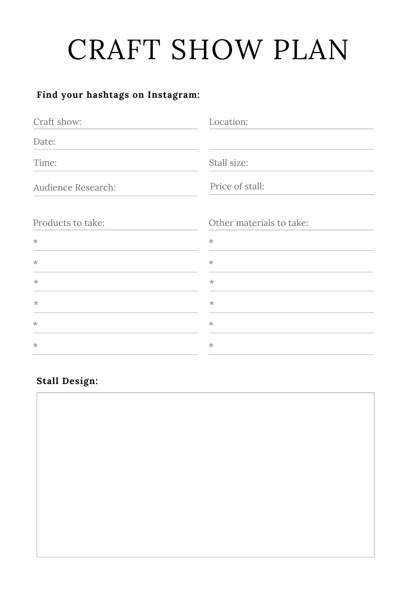 Handmade Business Planner