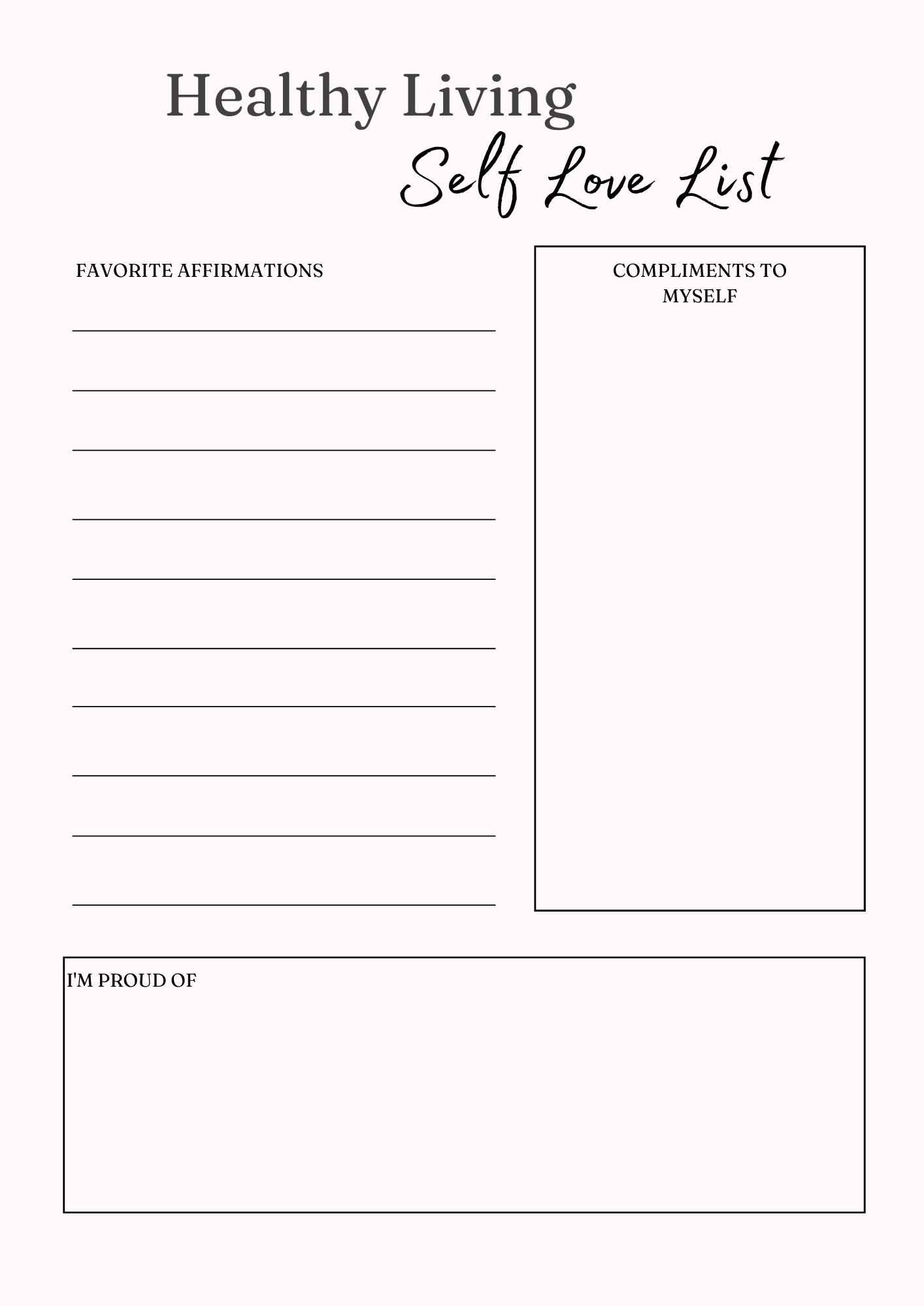 Healthy Living Journal