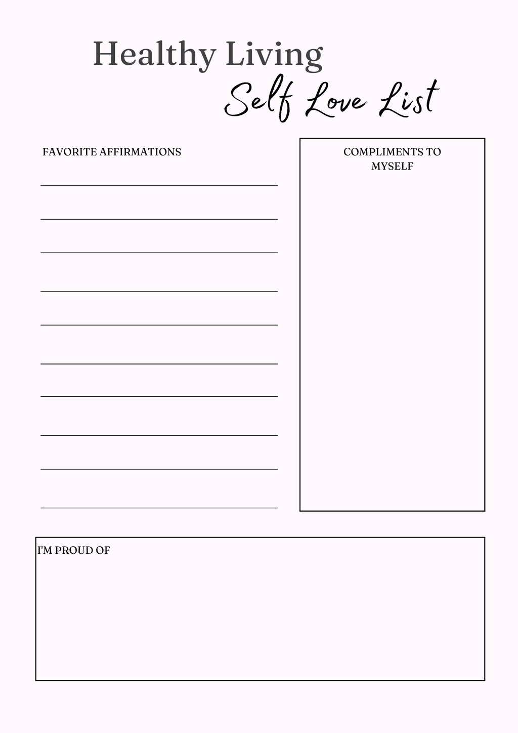 Healthy Living Journal