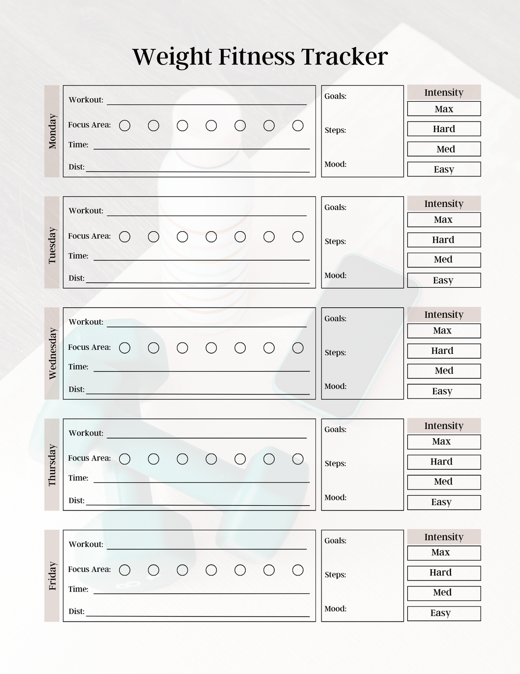 Ultimate Fitness Planner