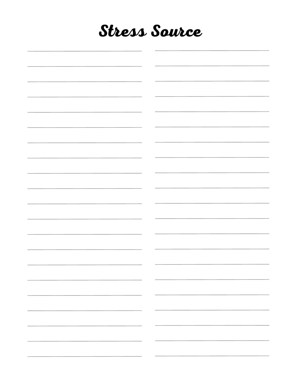 Stress Processing Journal