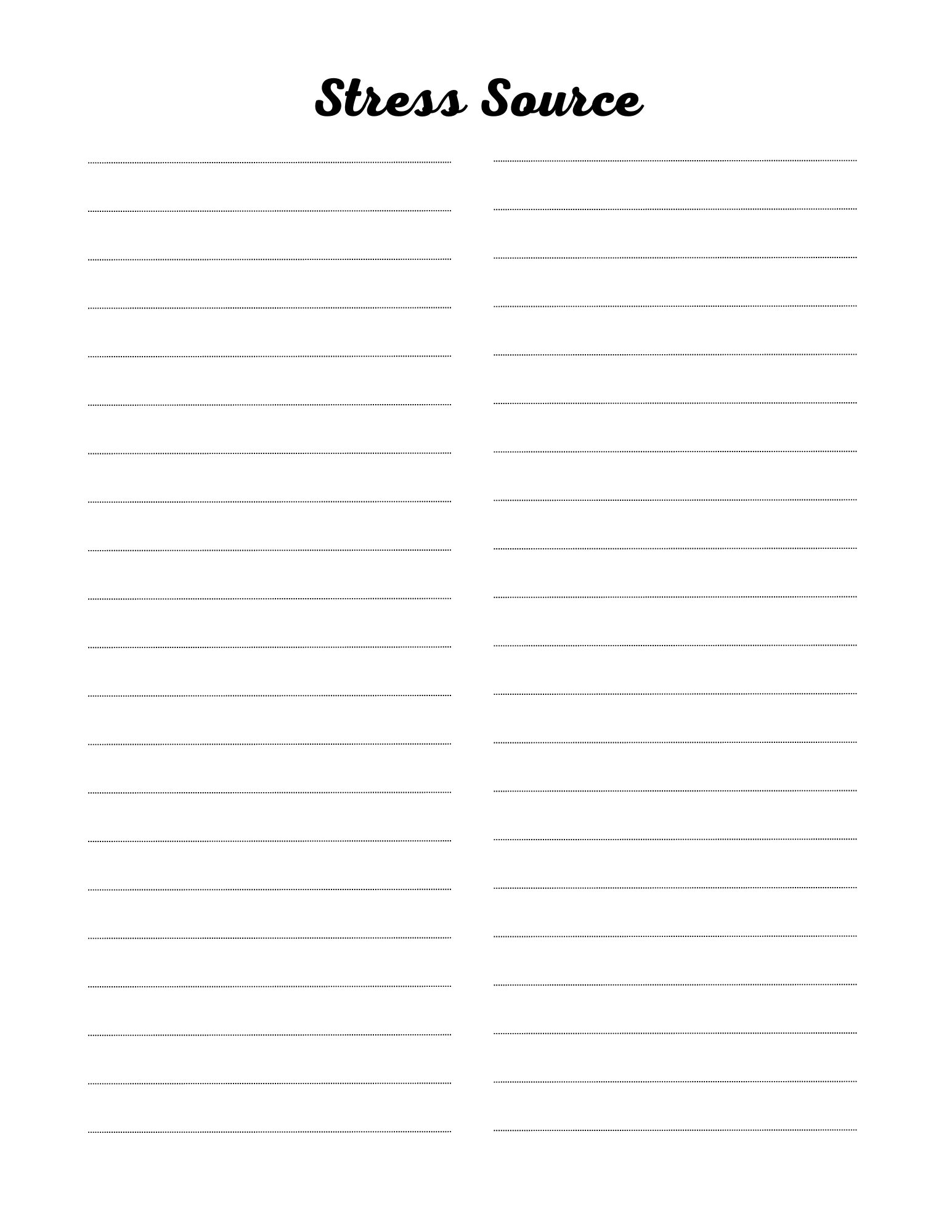 Stress Processing Journal