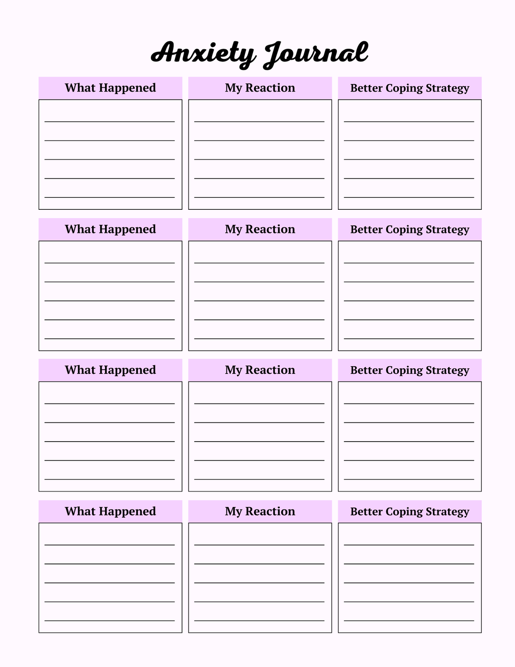 Colorful Self Care Planner