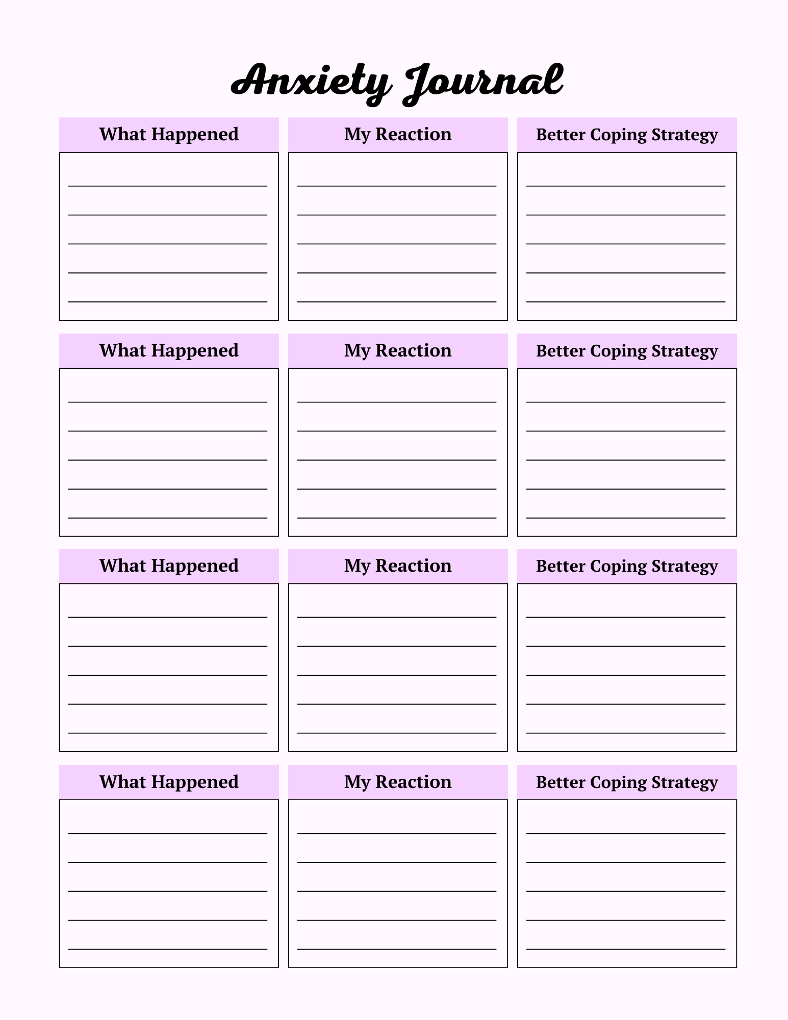 Colorful Self Care Planner