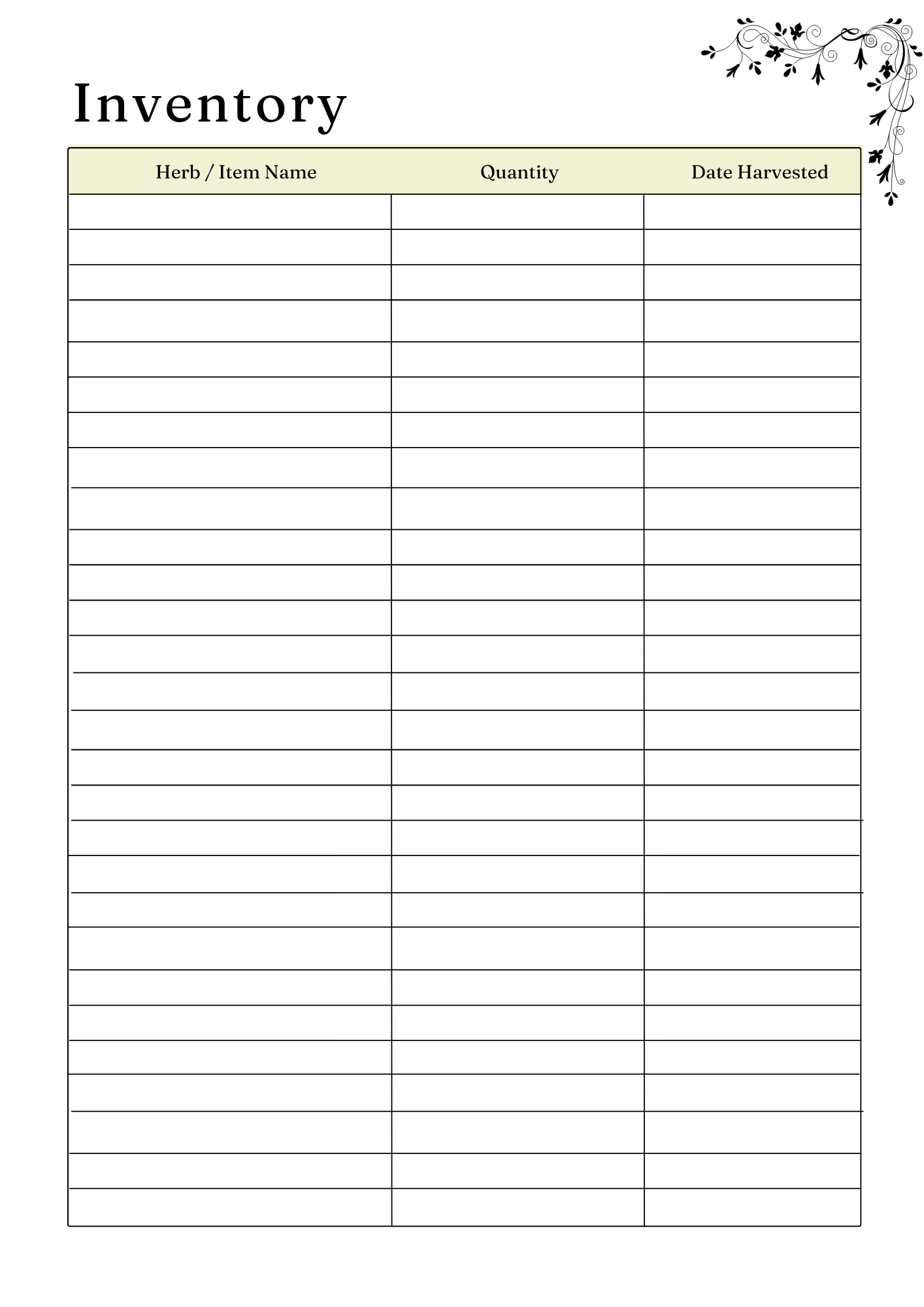 Herbs & Essential Oil Planner