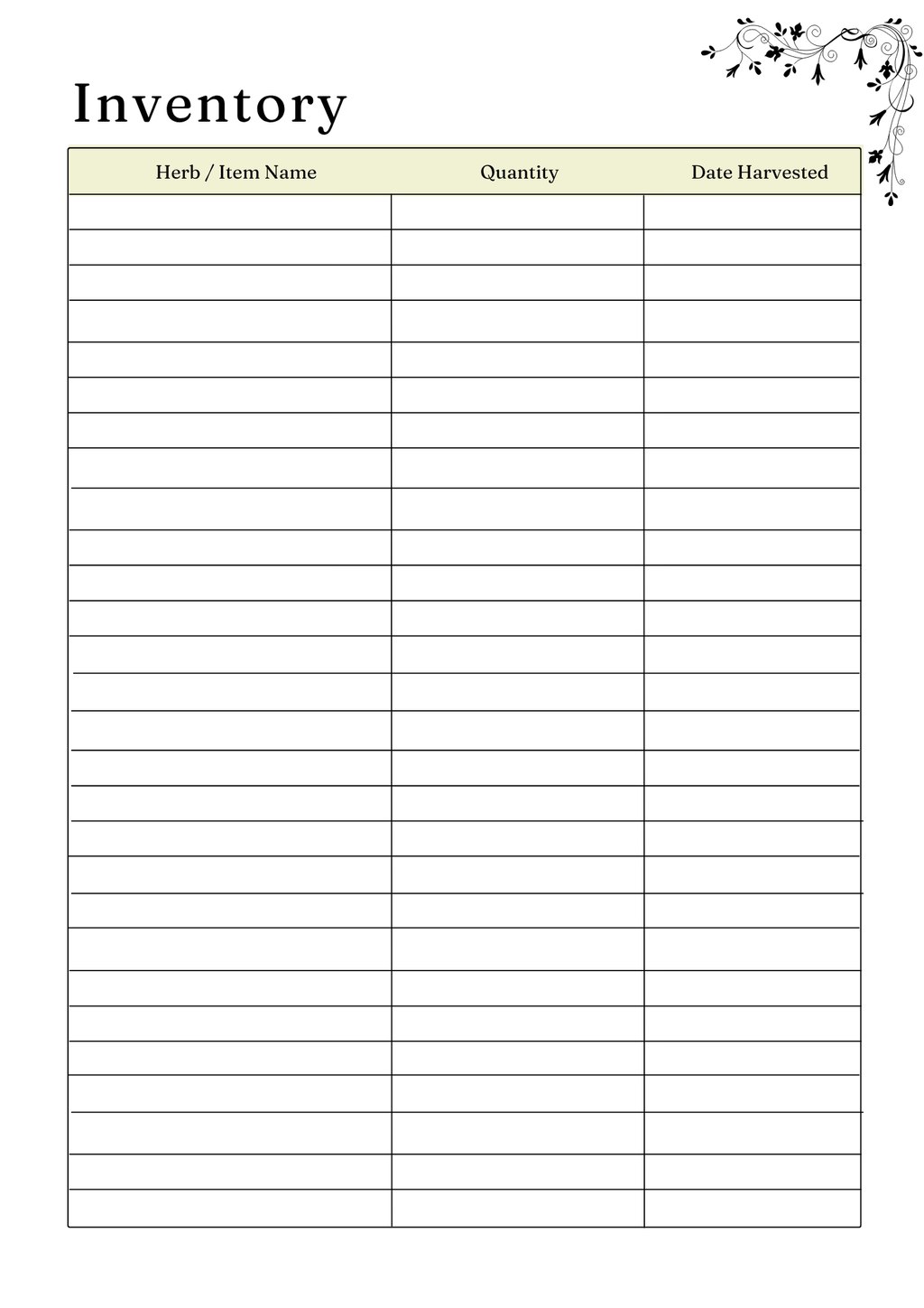 Herbs & Essential Oil Planner