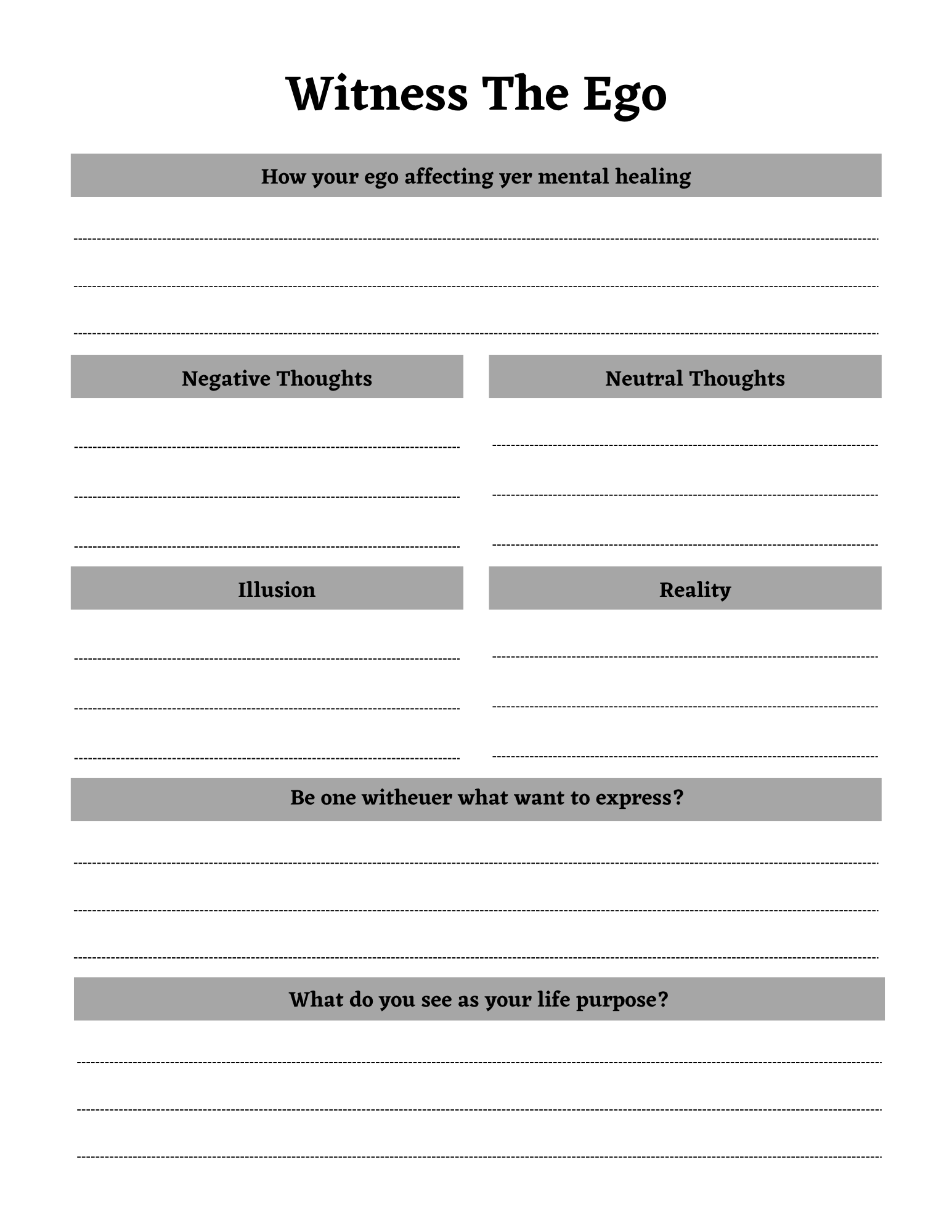 Spiritual Awakening Workbook