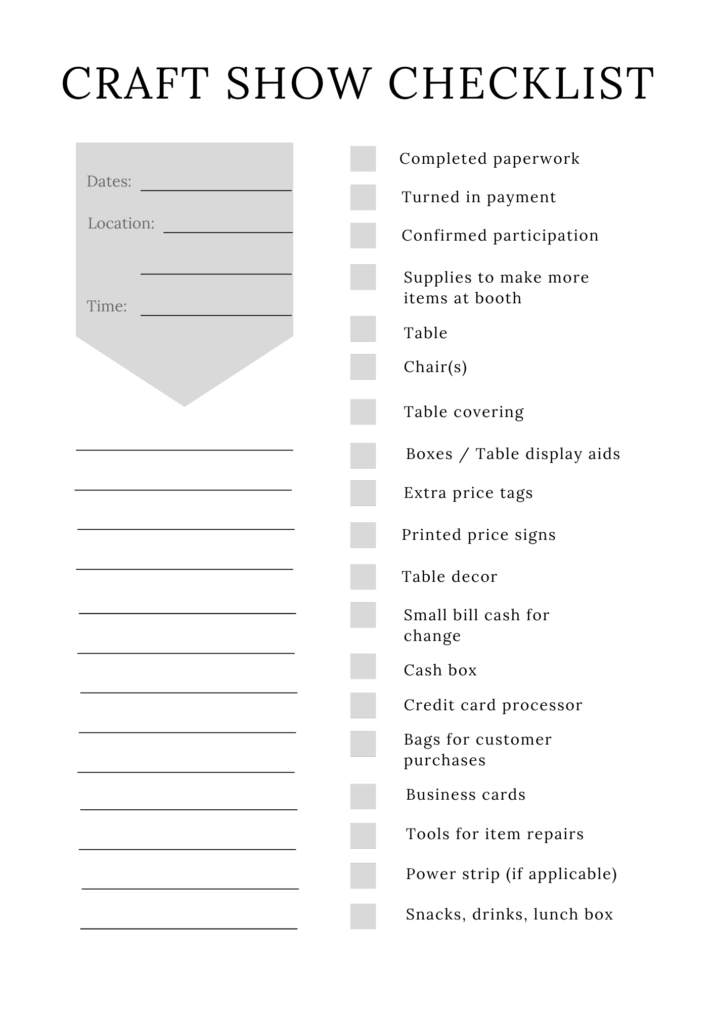 Handmade Business Planner