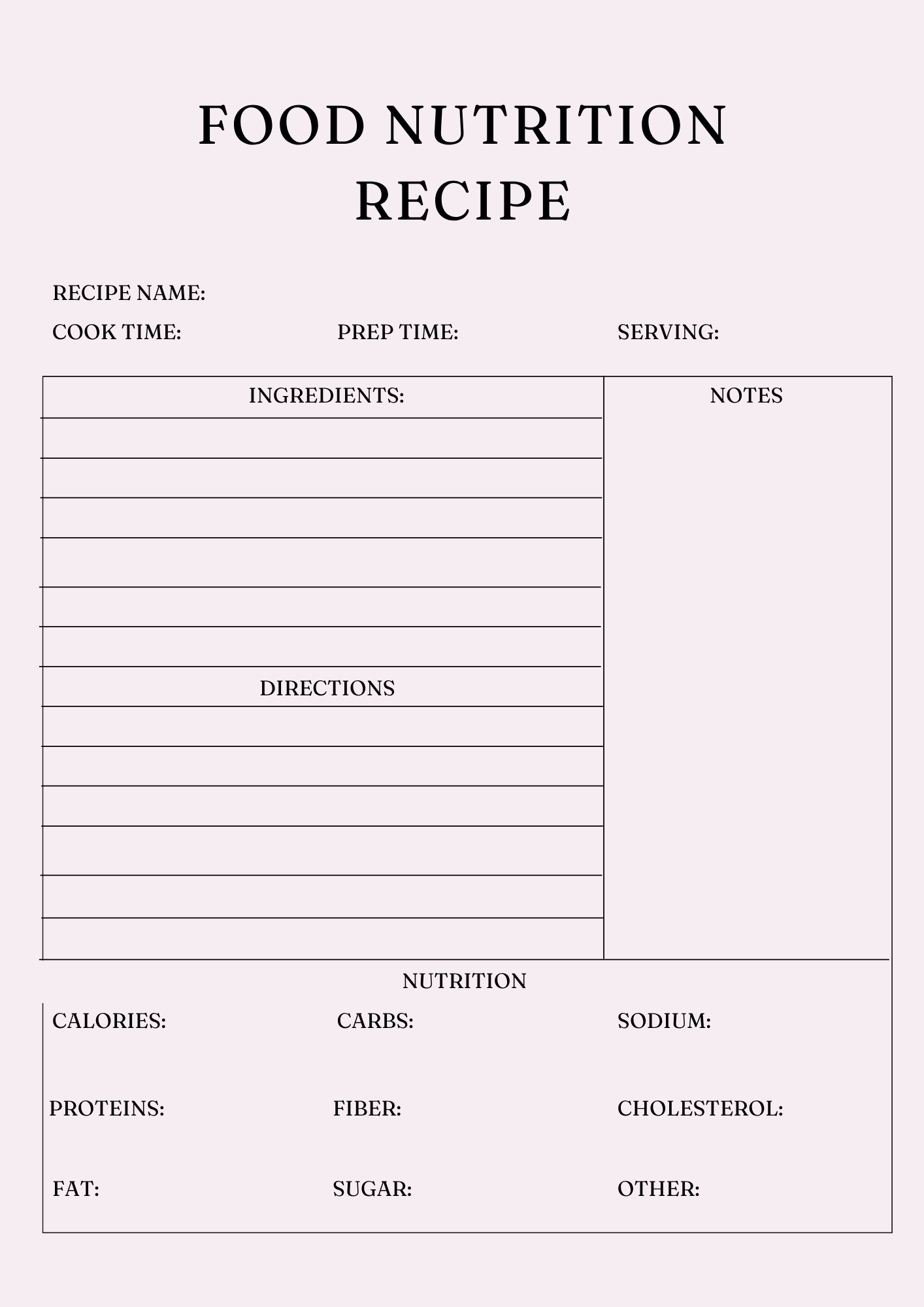 Ultimate Nutrition Wellness Planner