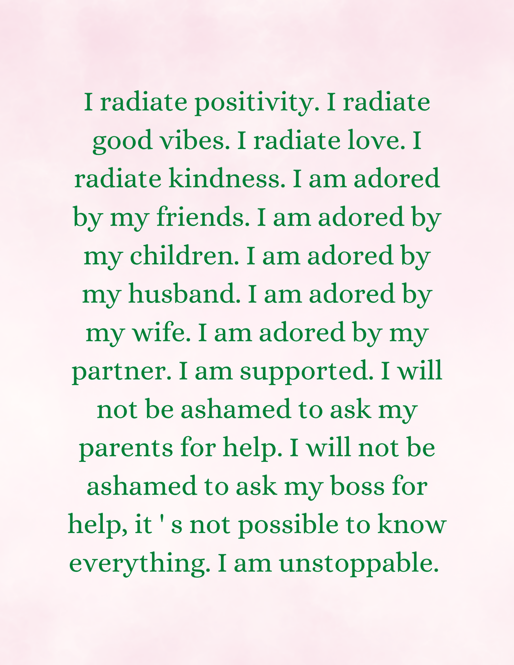 1000 Positive Affirmation for Women