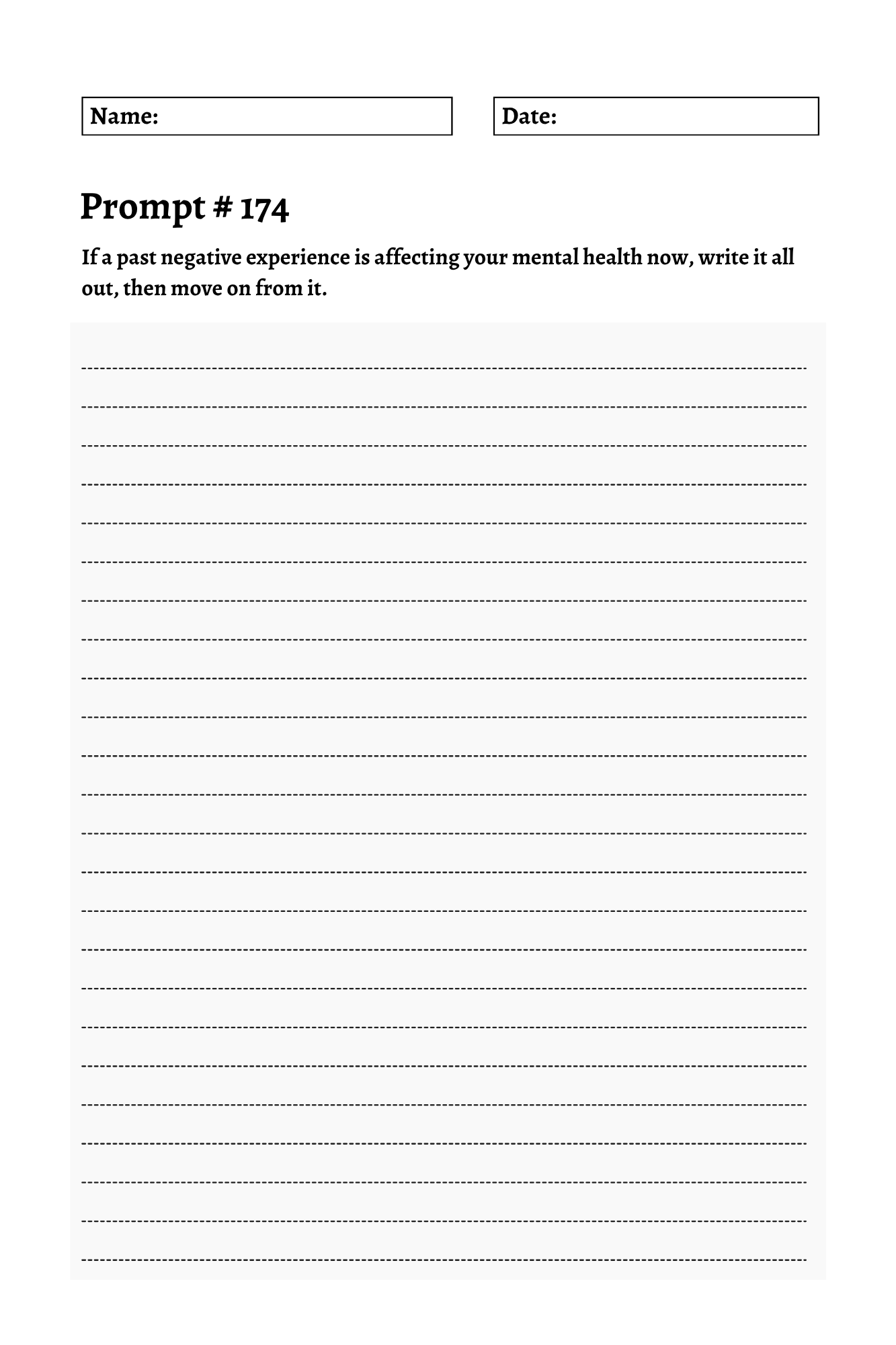 200 Mental Health Journey Prompts