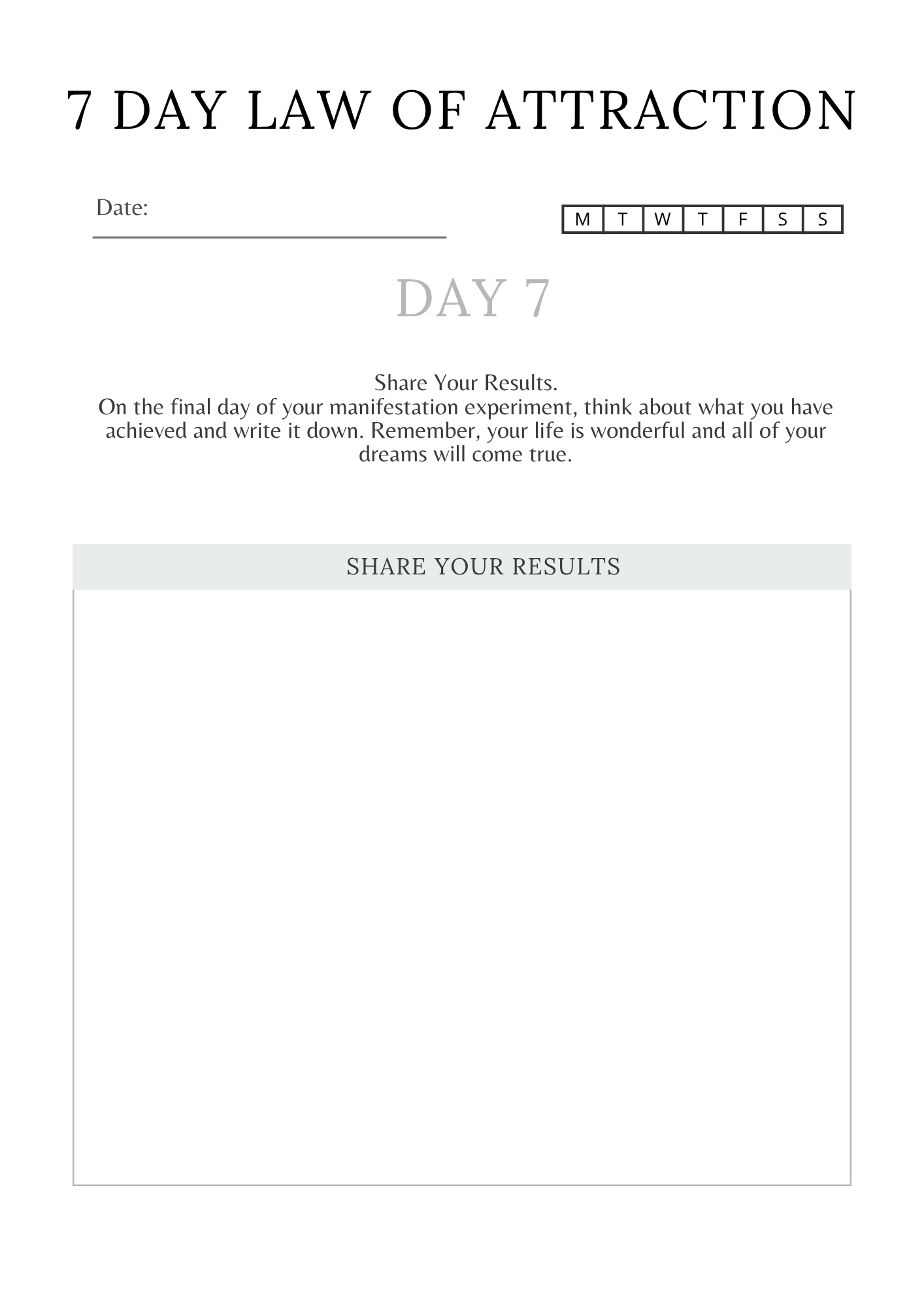 Law of Attraction Mastery Planner