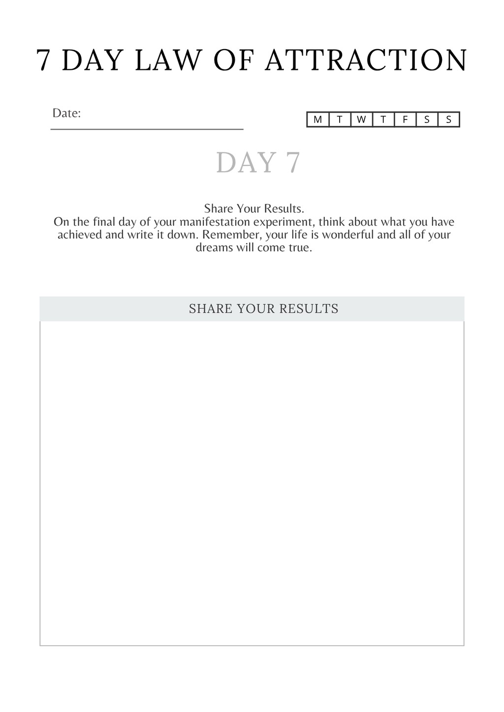 Law of Attraction Mastery Planner