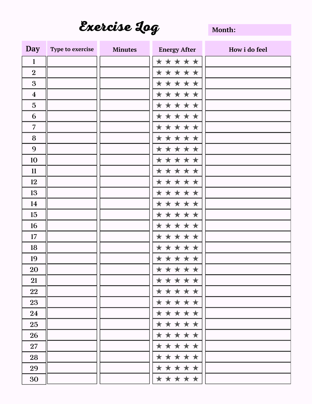 Colorful Self Care Planner