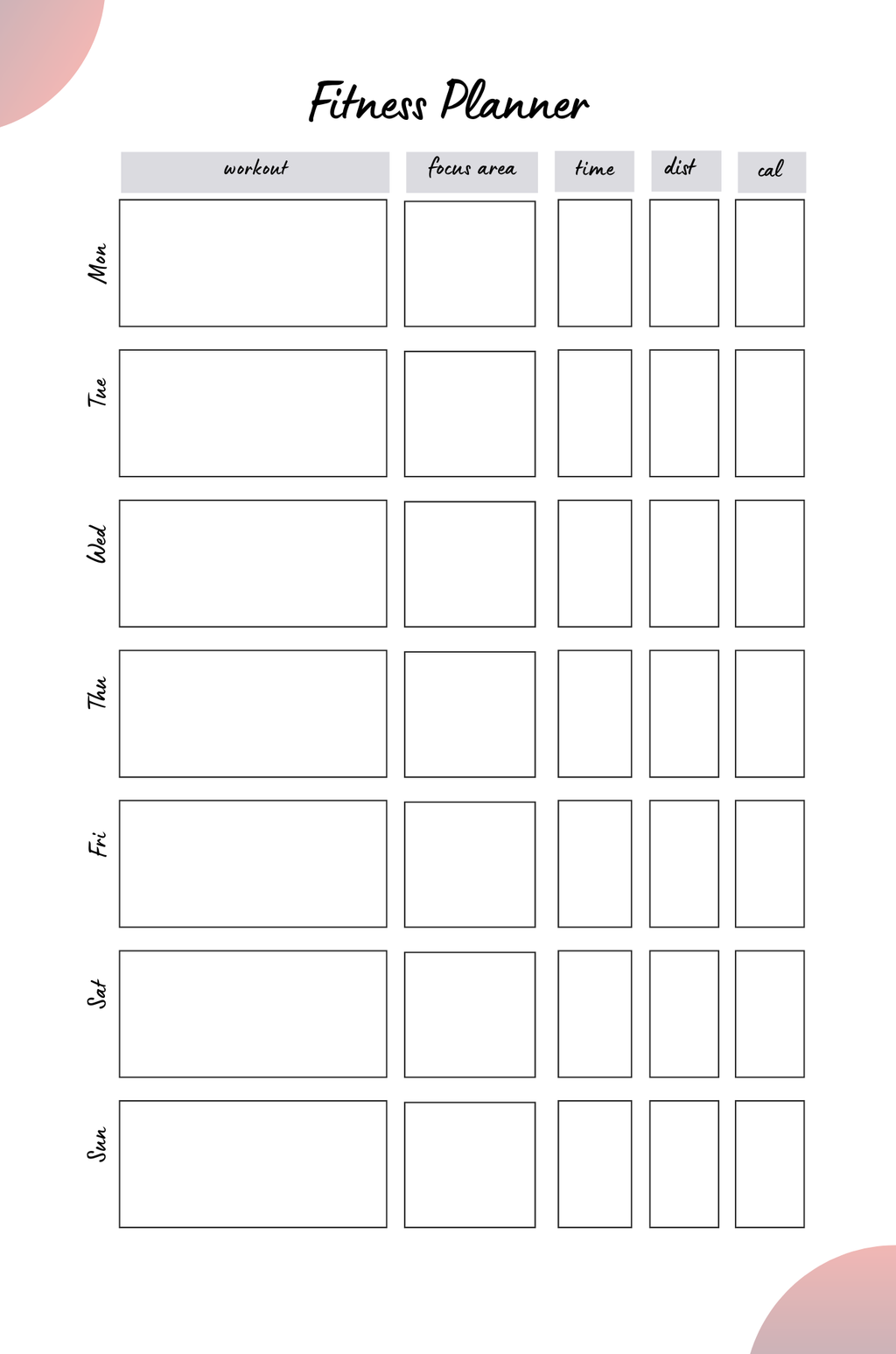 Transform 12 Weight Loss Planner