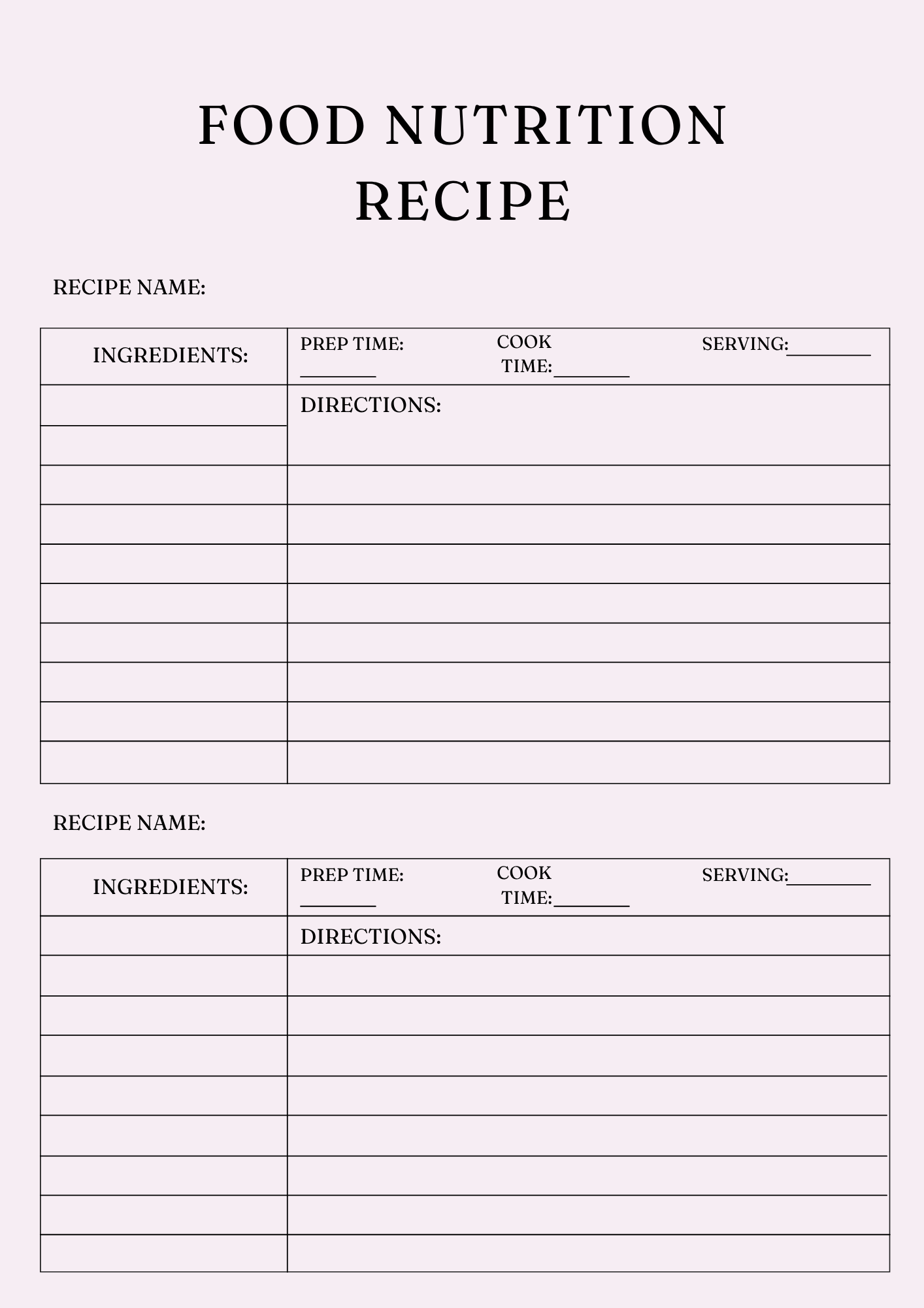 Ultimate Nutrition Wellness Planner