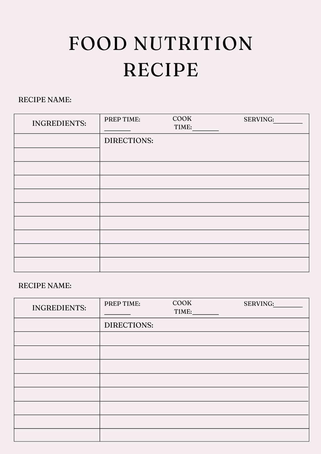 Ultimate Nutrition Wellness Planner