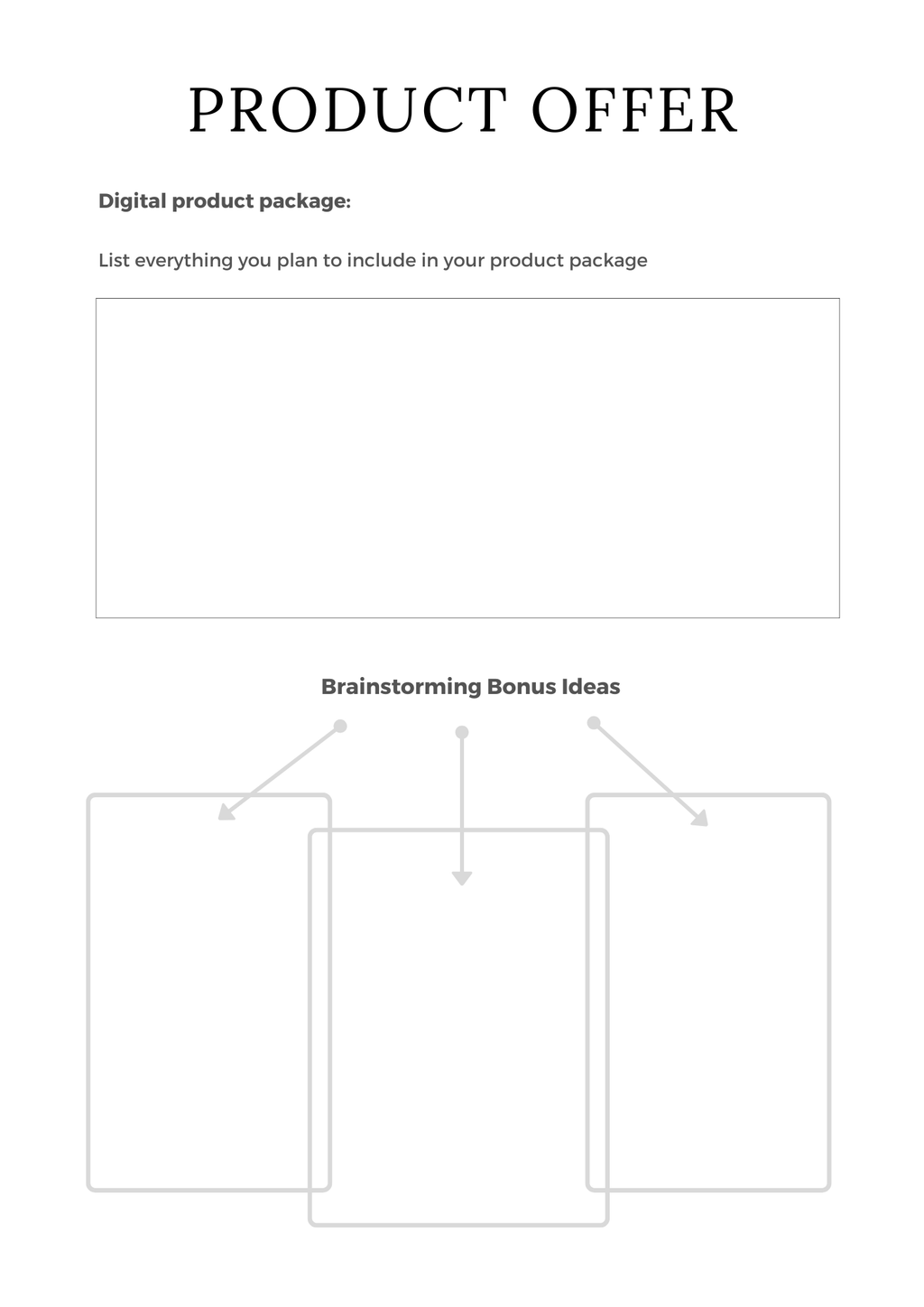Digital Product Planner