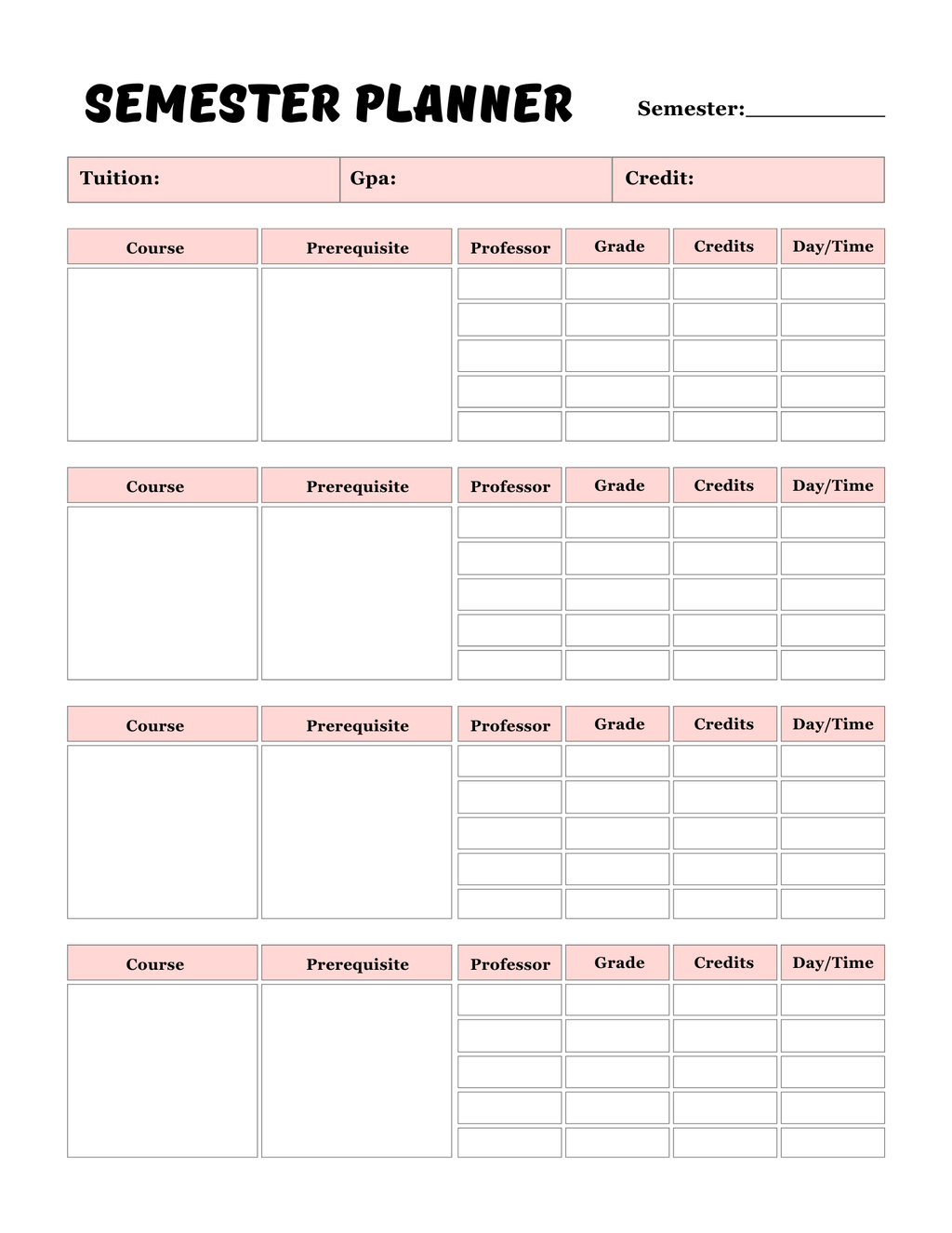 Back -to-school Planner