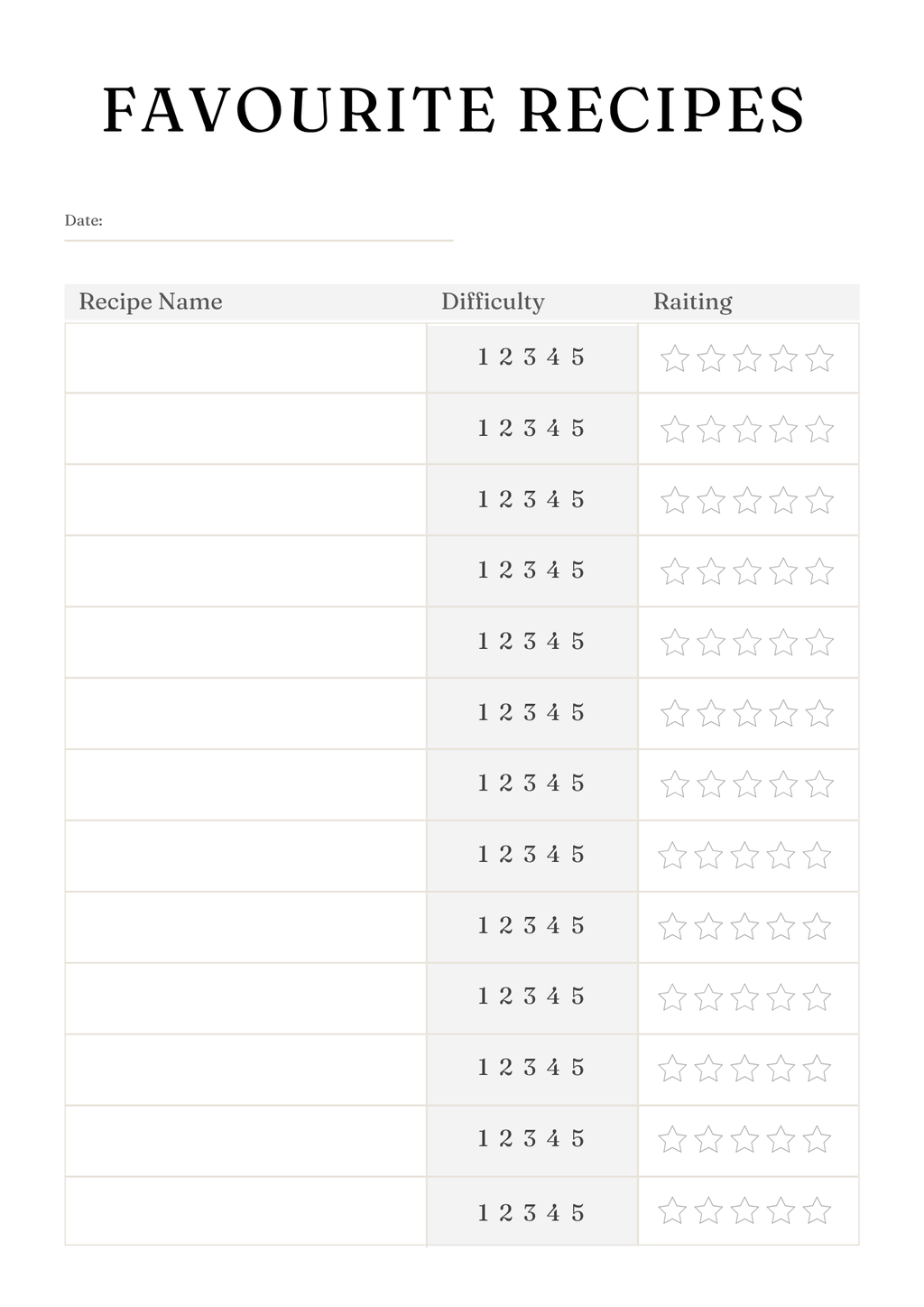 Active Life Meal Planner