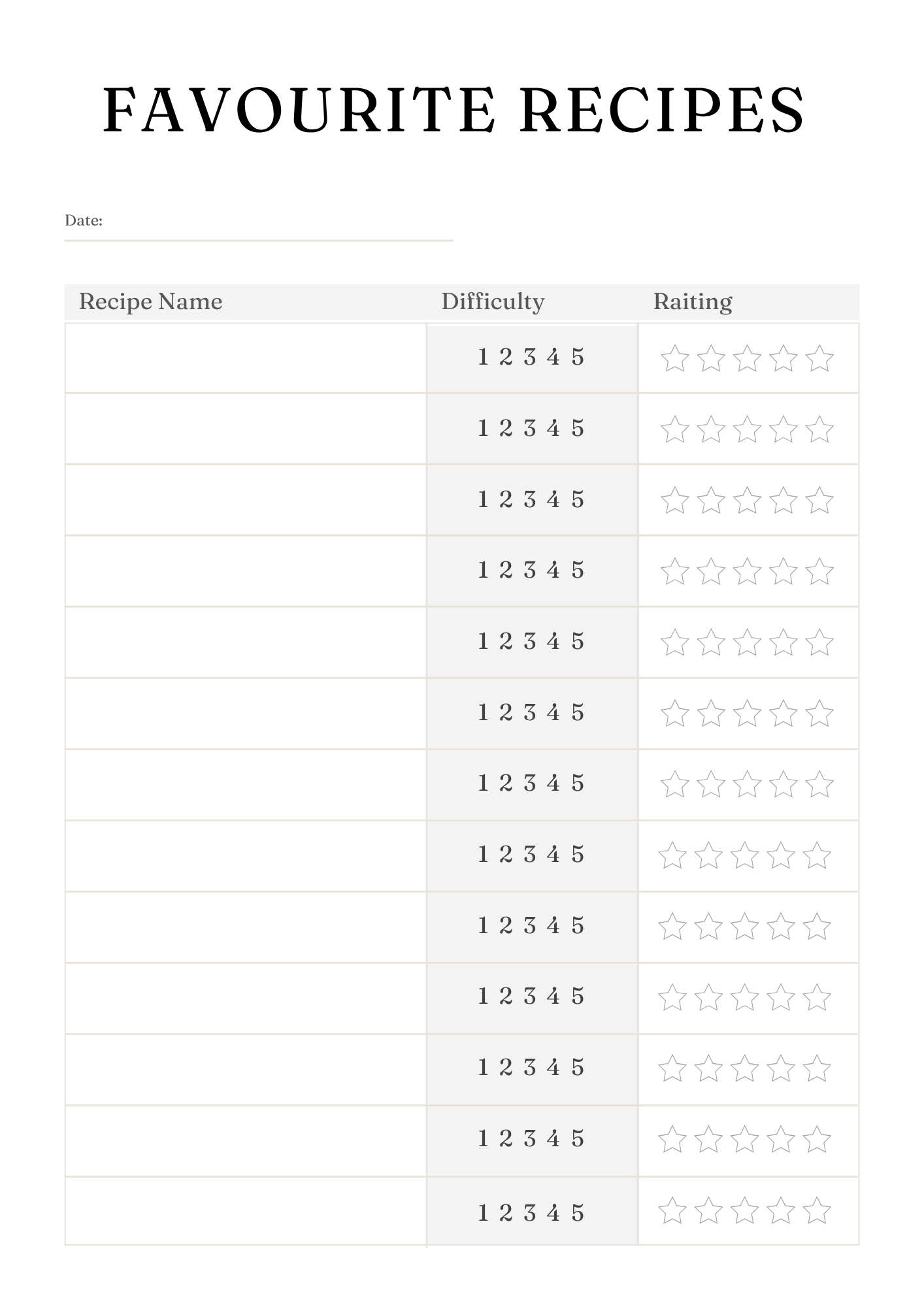 Active Life Meal Planner