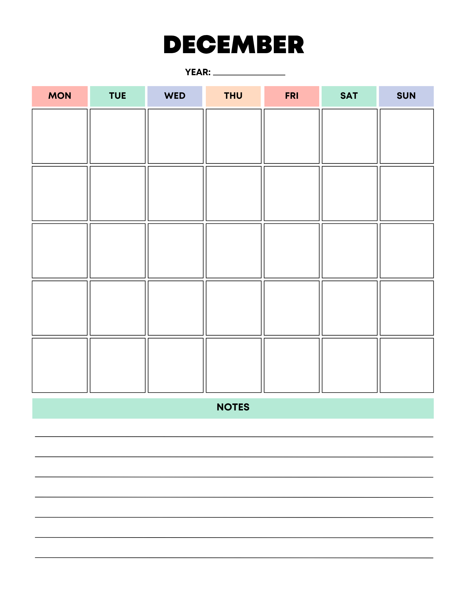 Vibrant Rainbow Budget Planner