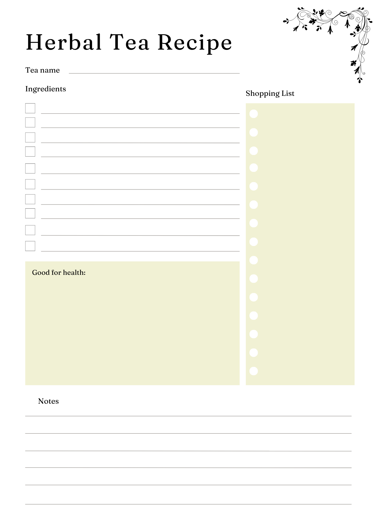 Herbs & Essential Oil Planner