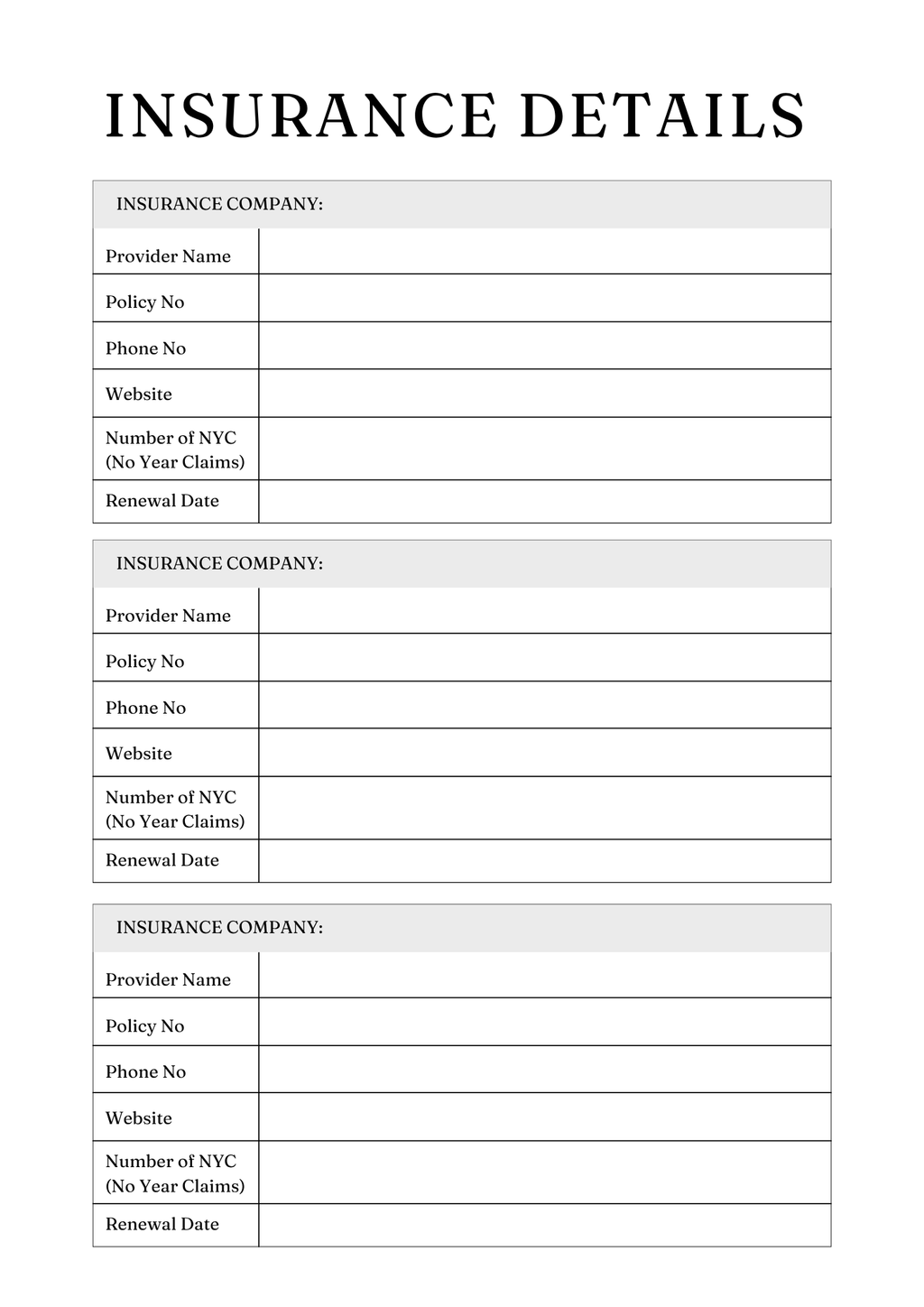 Household Management Planner