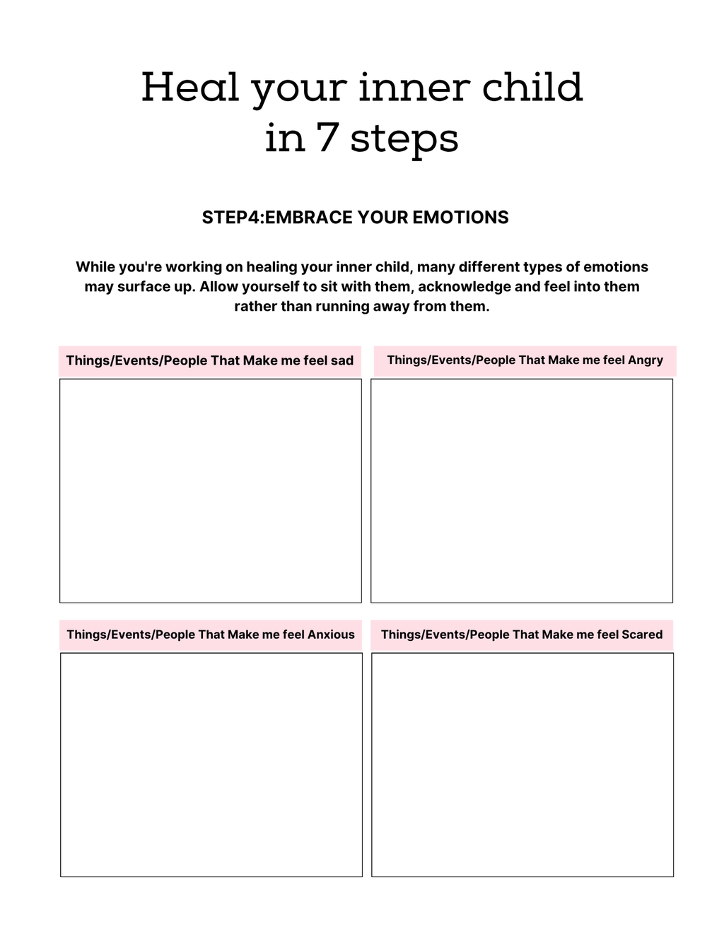 PTSD & Trauma Processing Workbook Colorful 65