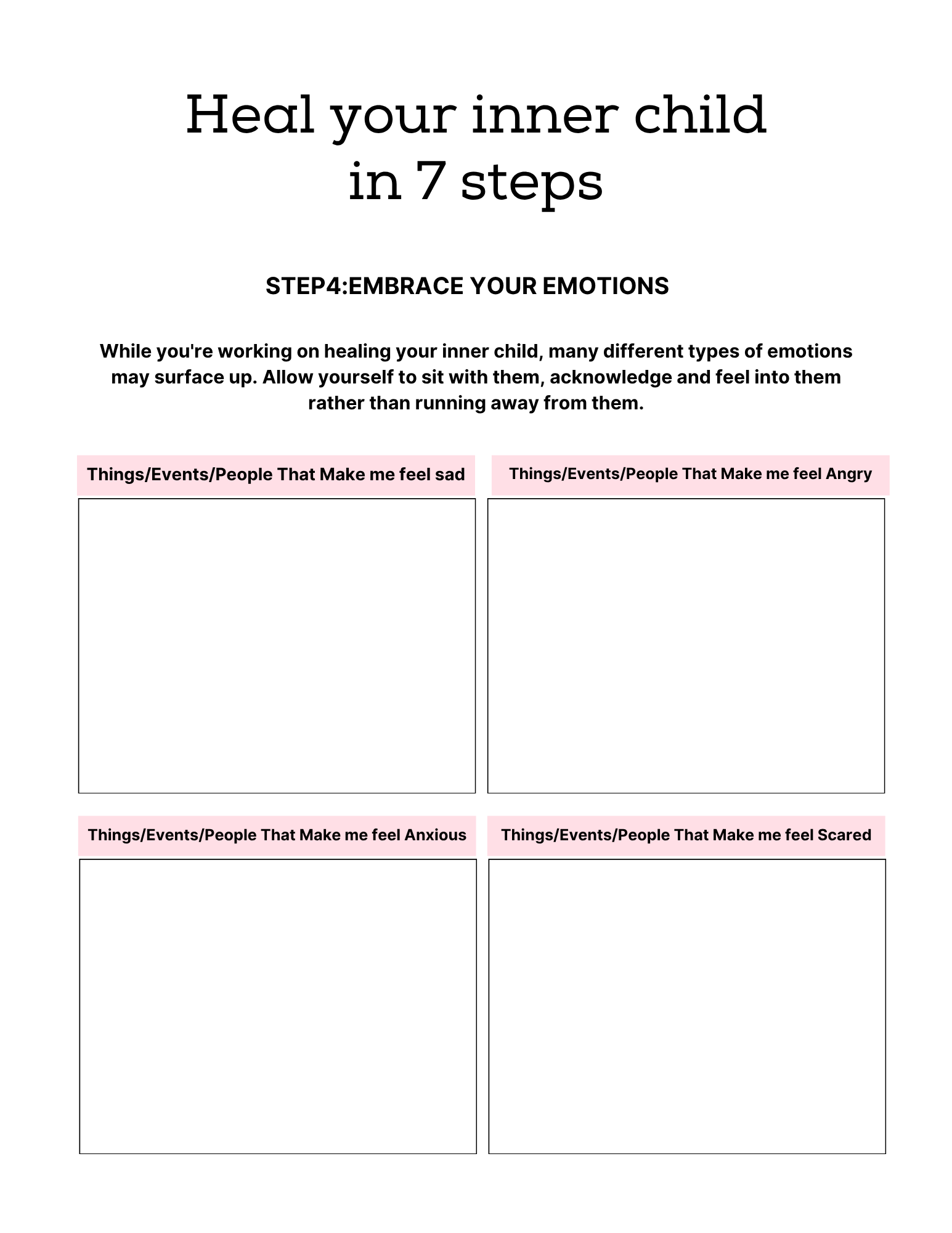 PTSD & Trauma Processing Workbook Colorful 65